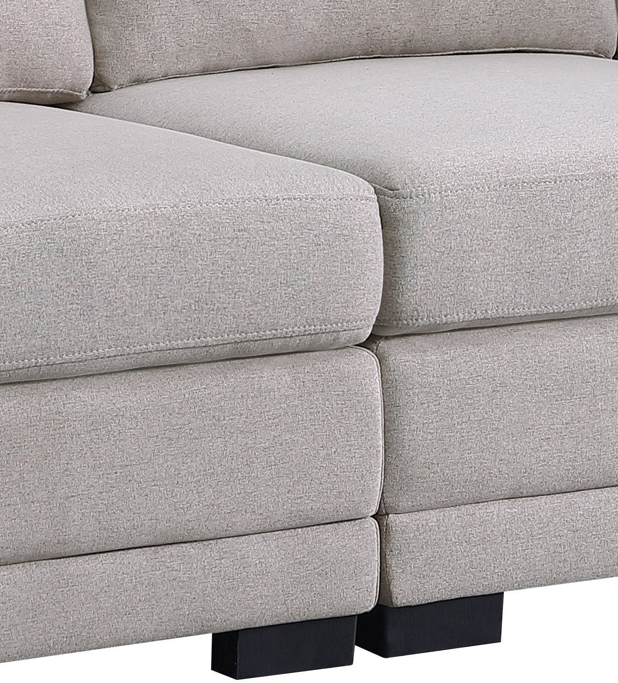 Kristin Light Gray Linen Fabric Loveseat