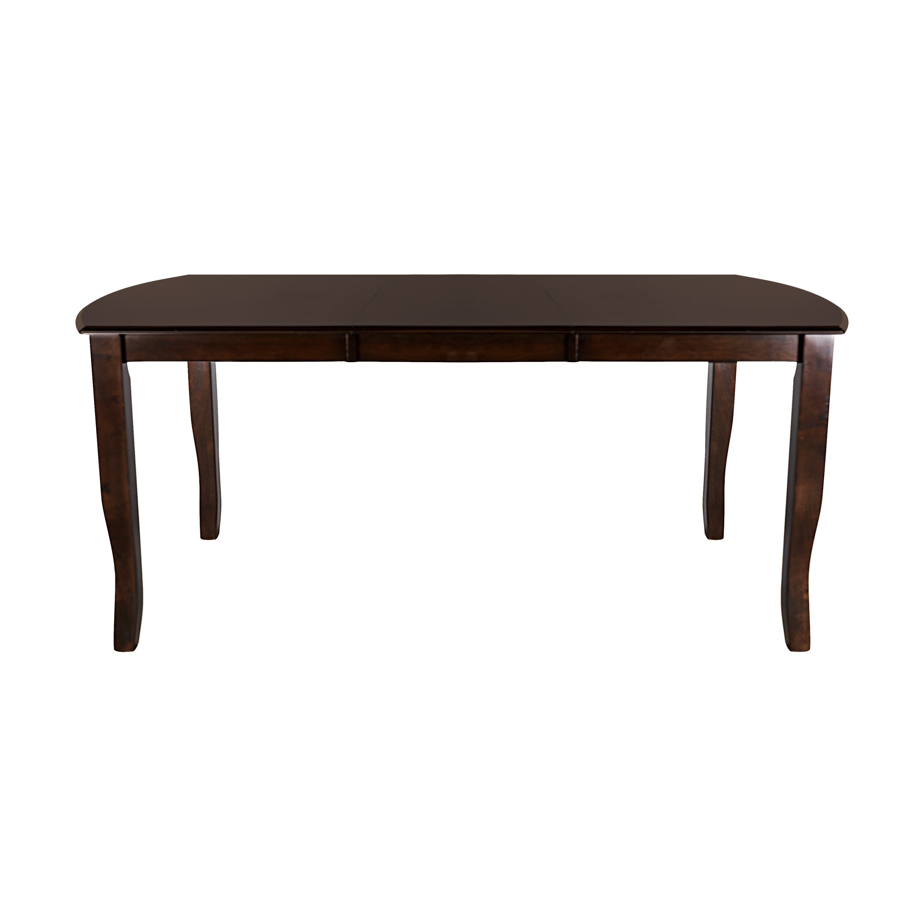 Dark Cherry Finish Simple Design 1pc Dining Table with Separate Extension Leaf Mango Veneer Wood Dining Furniture