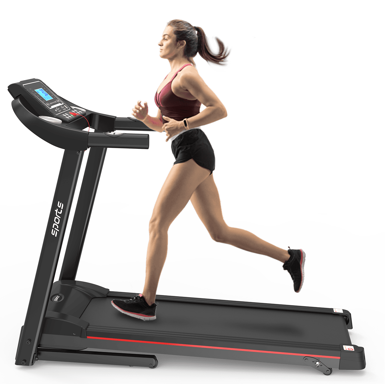 Fitshow App Home Foldable Treadmill with Incline, Folding Treadmill for Home Workout, Electric Walking Treadmill Machine 5" LCD Screen 250 LB Capacity Bluetooth Music