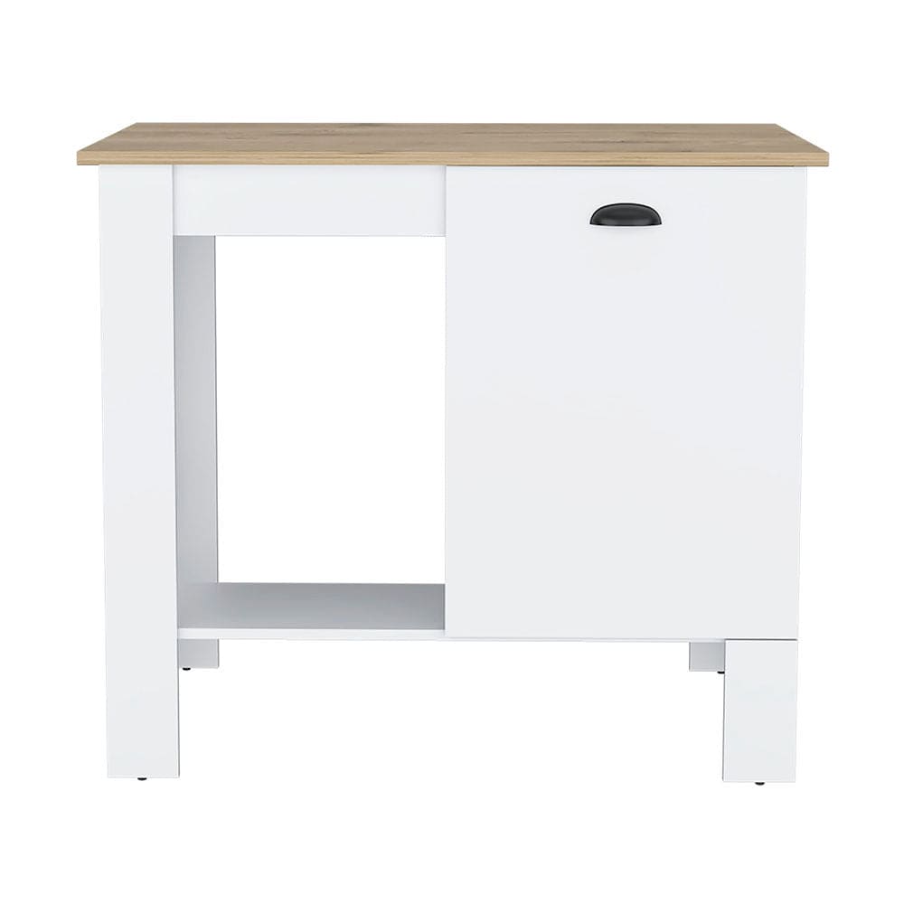 Kitchen island Shoproni, One Drawer, White Finish