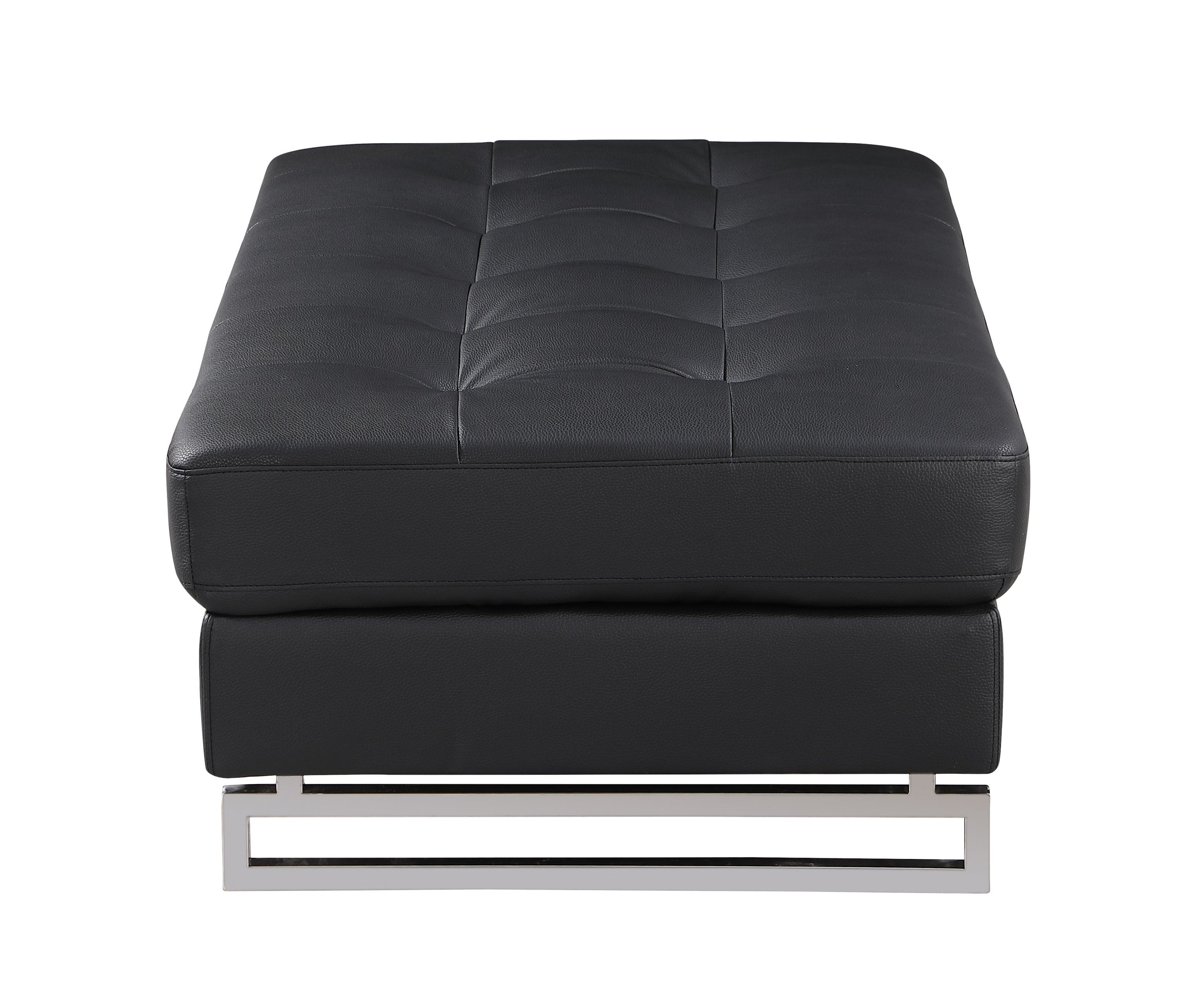 Global United Genuine Leather Ottoman