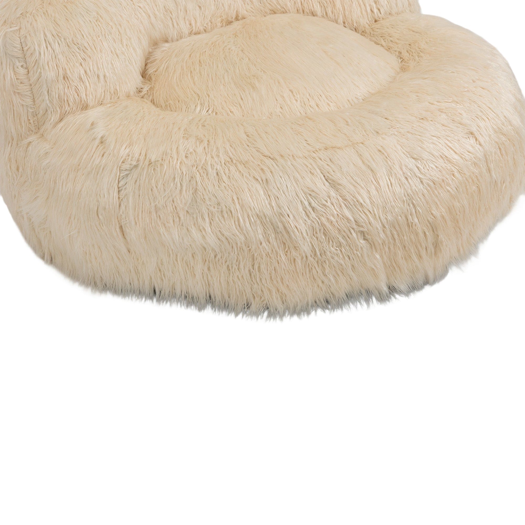 COOLMORE Bean Bag Chair Faux fur Lazy Sofa /Footstool Durable Comfort Lounger High Back Bean Bag Chair Couch for Adults and Kids, Indoor