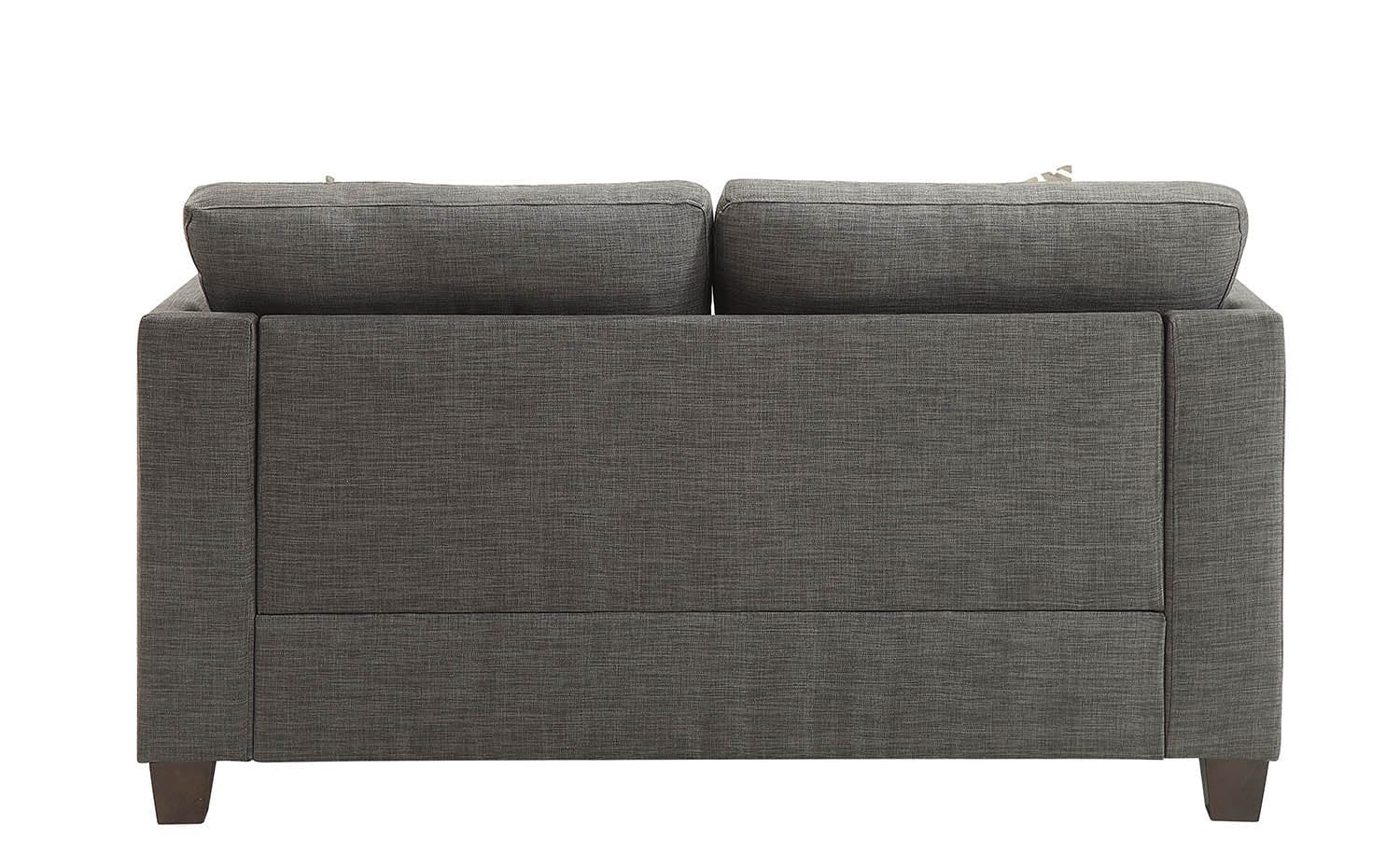 ACME Laurissa Loveseat w/4 Pillows in Light Charcoal Linen 52406