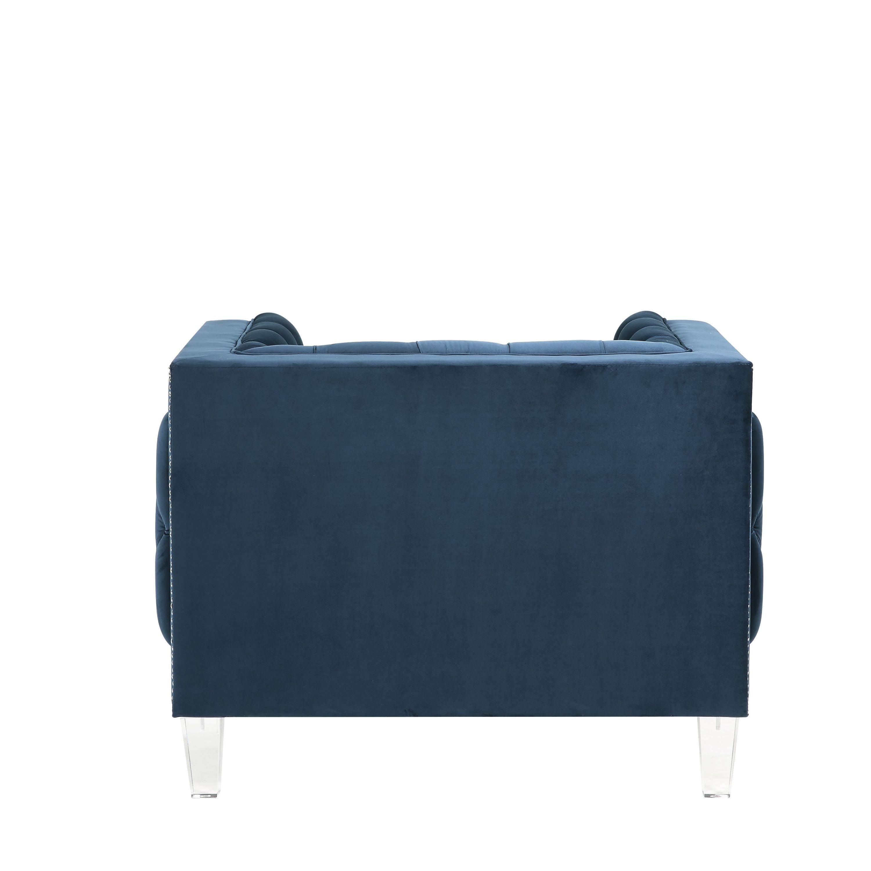 ACME Ansario Chair, Blue Velvet 56457