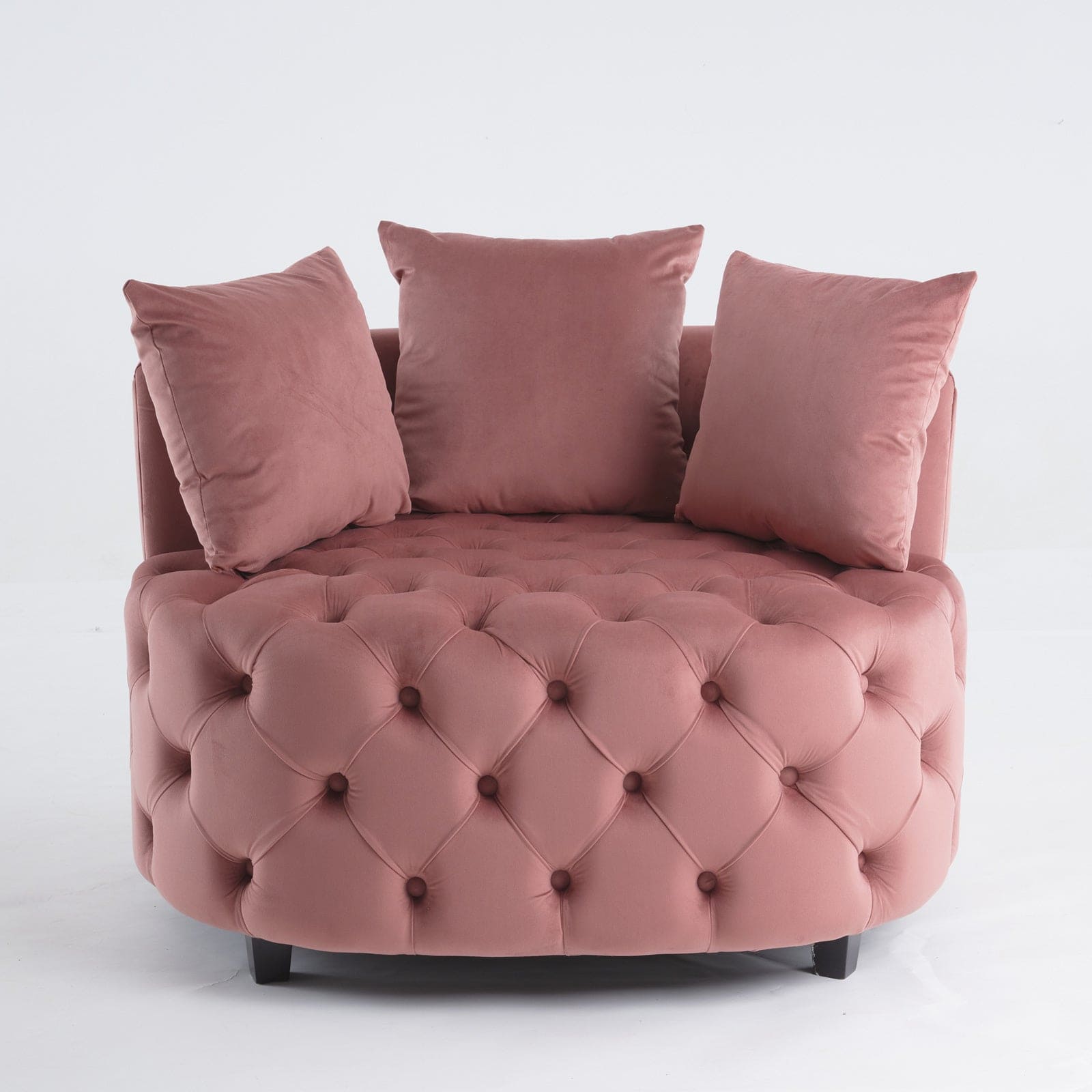 A&A Furniture,Accent Chair / Classical Barrel Chair for living room / Modern Leisure Sofa Chair (Pink)