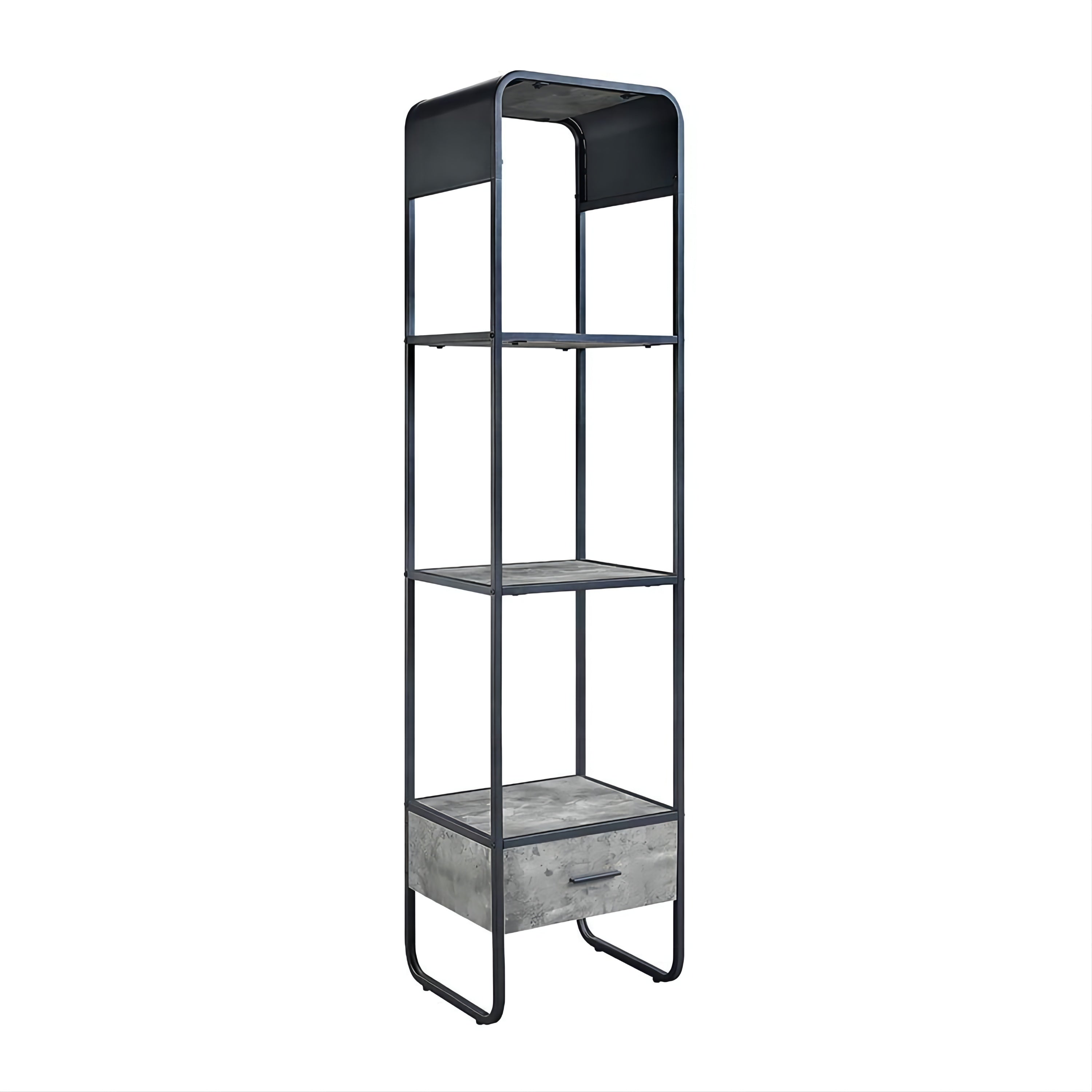 ACME Raziela Side Pier, Concrete Gray & Black Finish LV01144