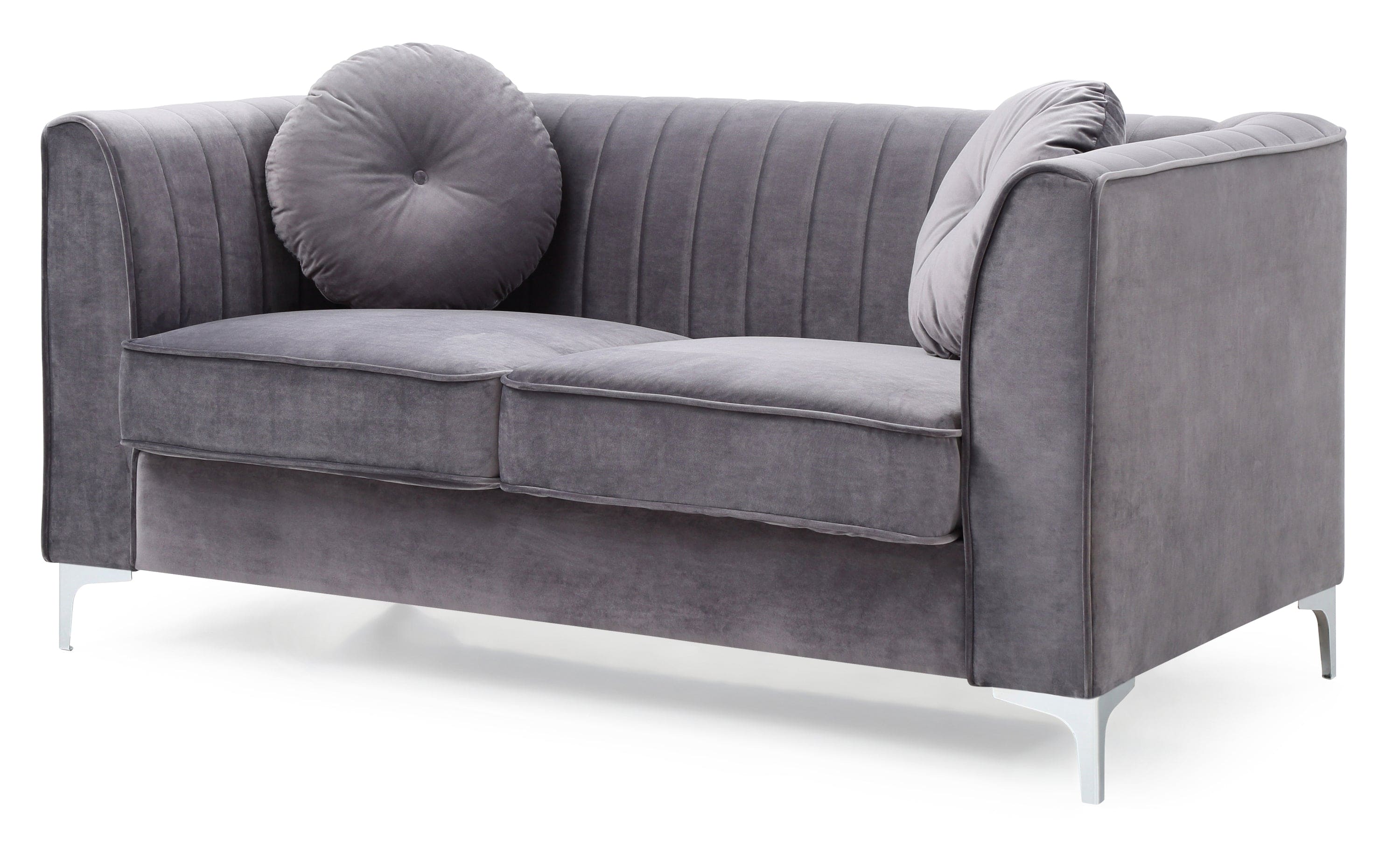 Glory Furniture Delray G790A-L Loveseat ( 2 Boxes ) , GRAY