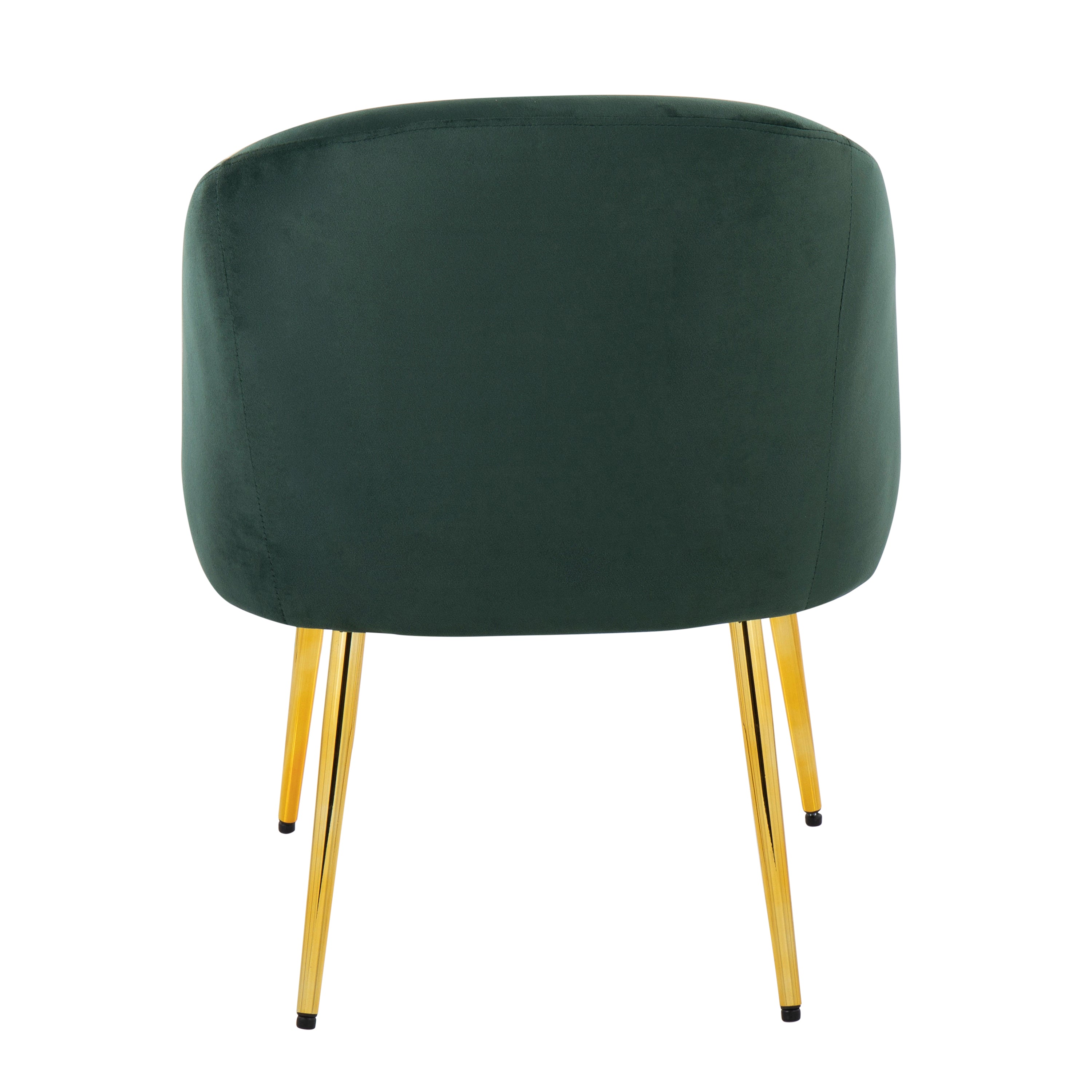 Shiraz Contemporary/Glam Chair in Gold Metal and Green Velvet by LumiSource