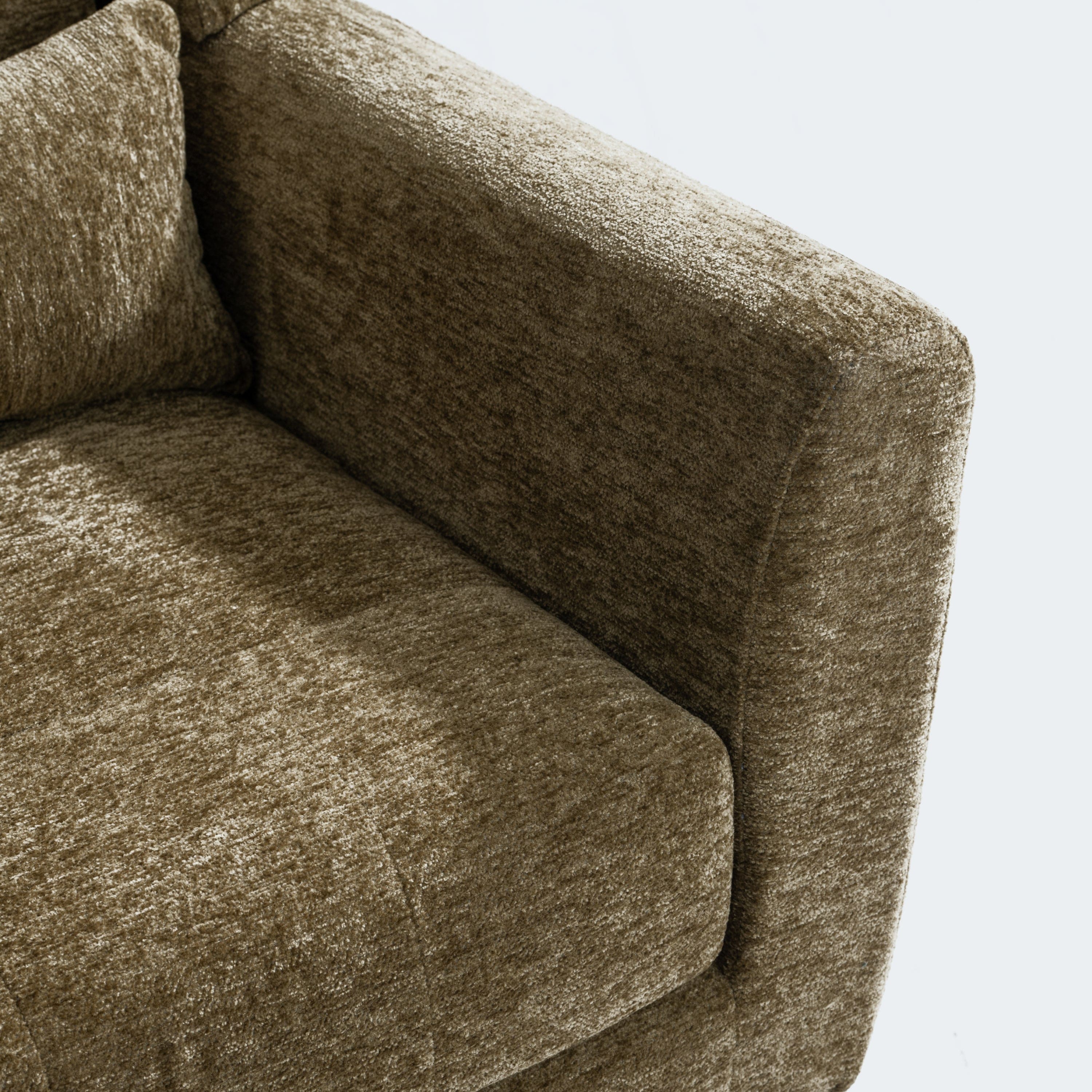 Modern Accent Chair Upholstered Foam Filled Living Room Chairs Comfy Reading Chair Mid Century Modern Chair with Chenille Fabric Lounge Arm Chairs Armchair for Living Room Bedroom