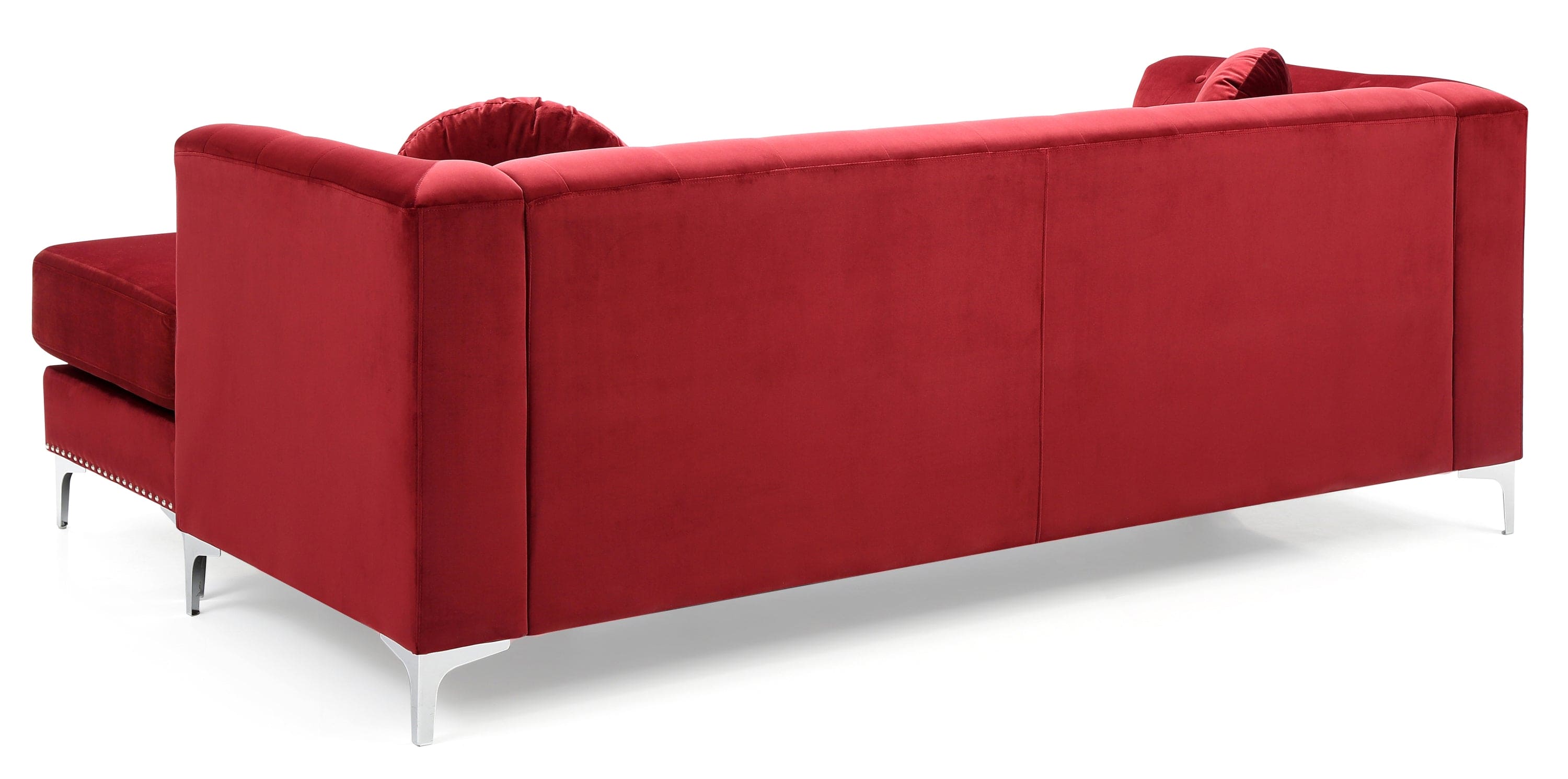 Glory Furniture Pompano G789B-SC Sofa Chaise ( 3 Boxes ) , BURGUNDY