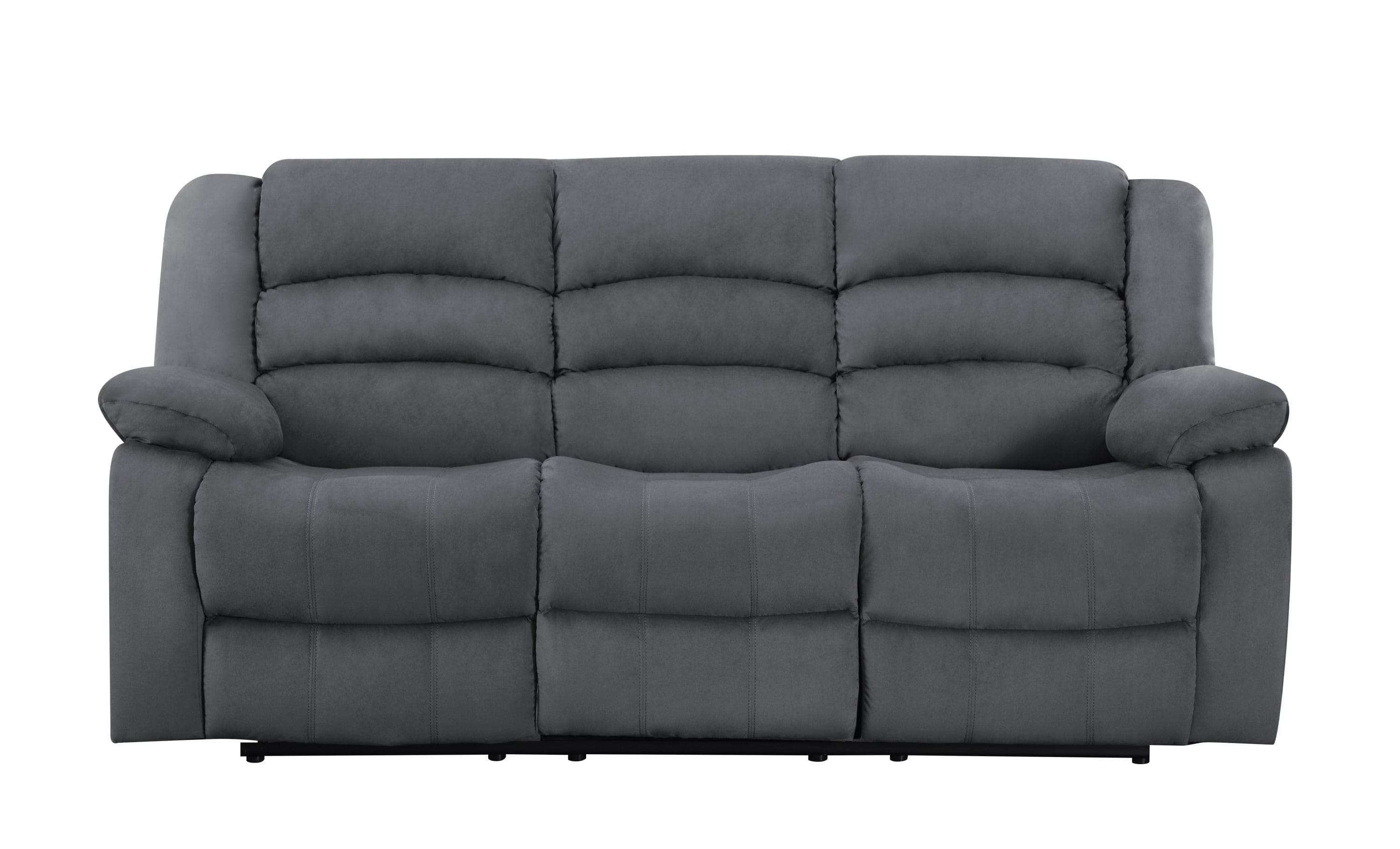 Global United Transitional Microfiber Fabric Upholstered Sofa