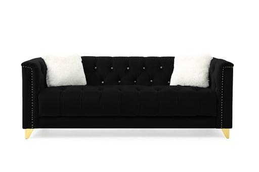 Russell 2 Piece Living Room Set Black