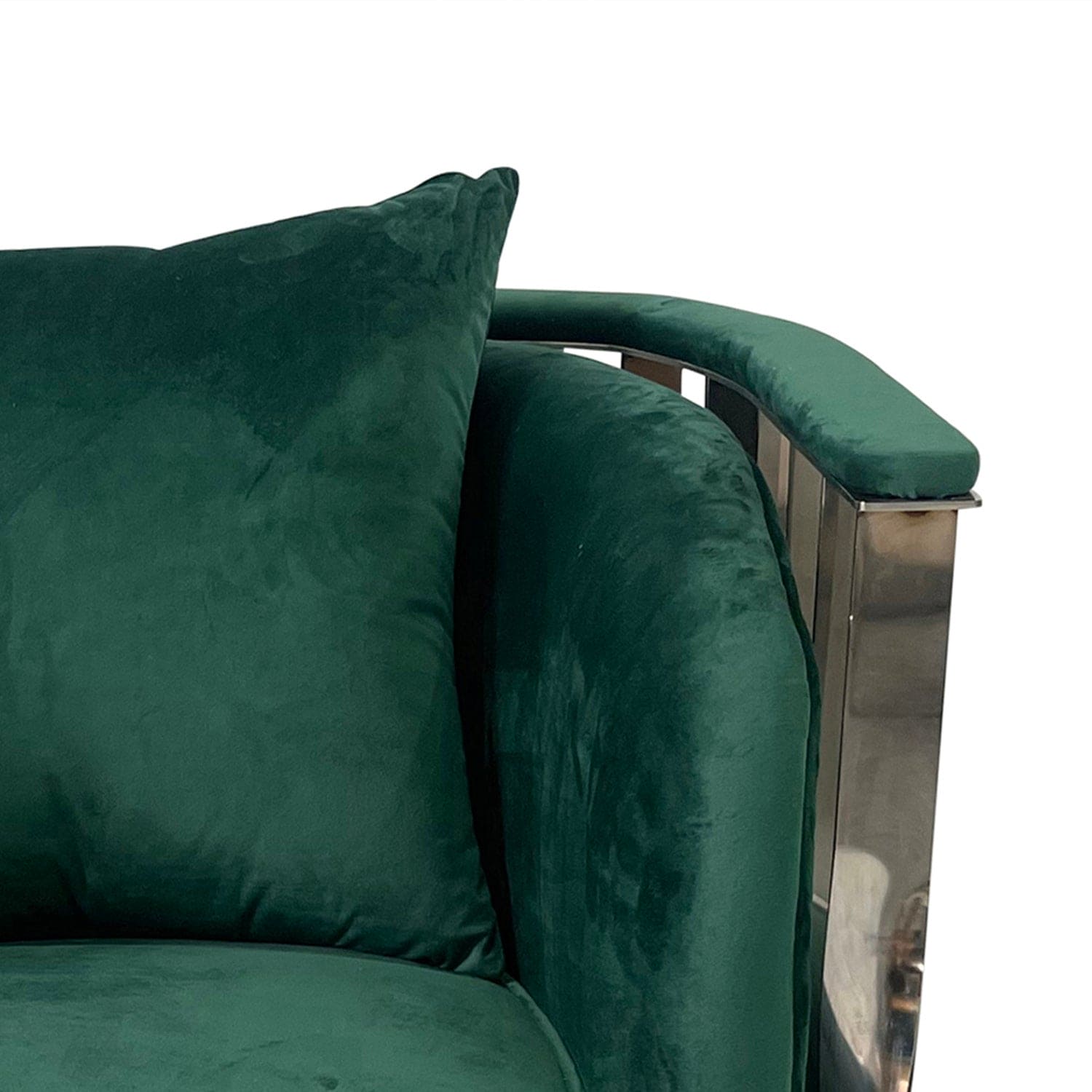 Green and Silver Sofa Chair