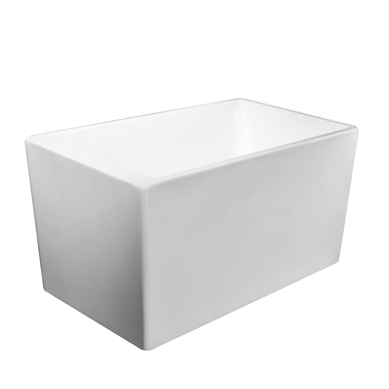 Freestanding Acrylic Flatbottom  Soaking Tub  Bathtub in White