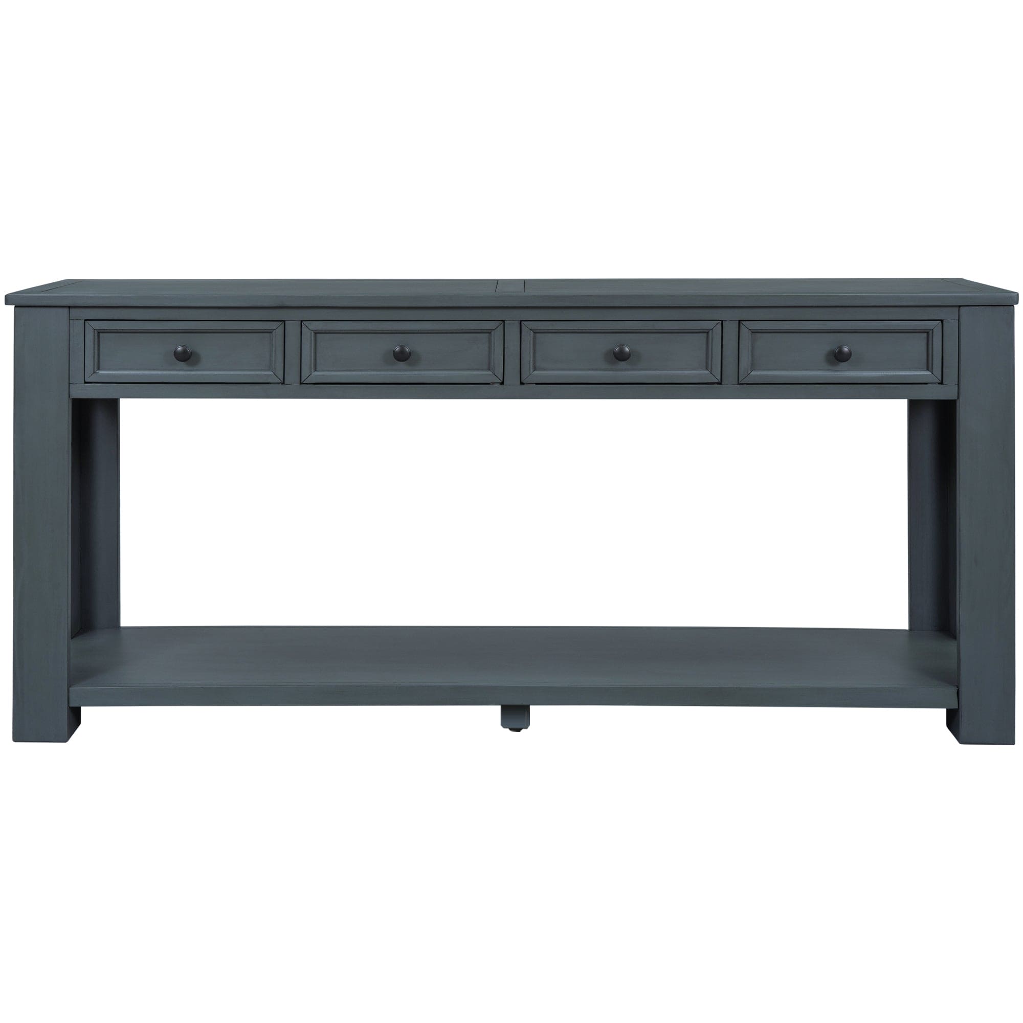 TREXM Console Table/Sofa Table with Storage Drawers and Bottom Shelf for Entryway Hallway (Navy)