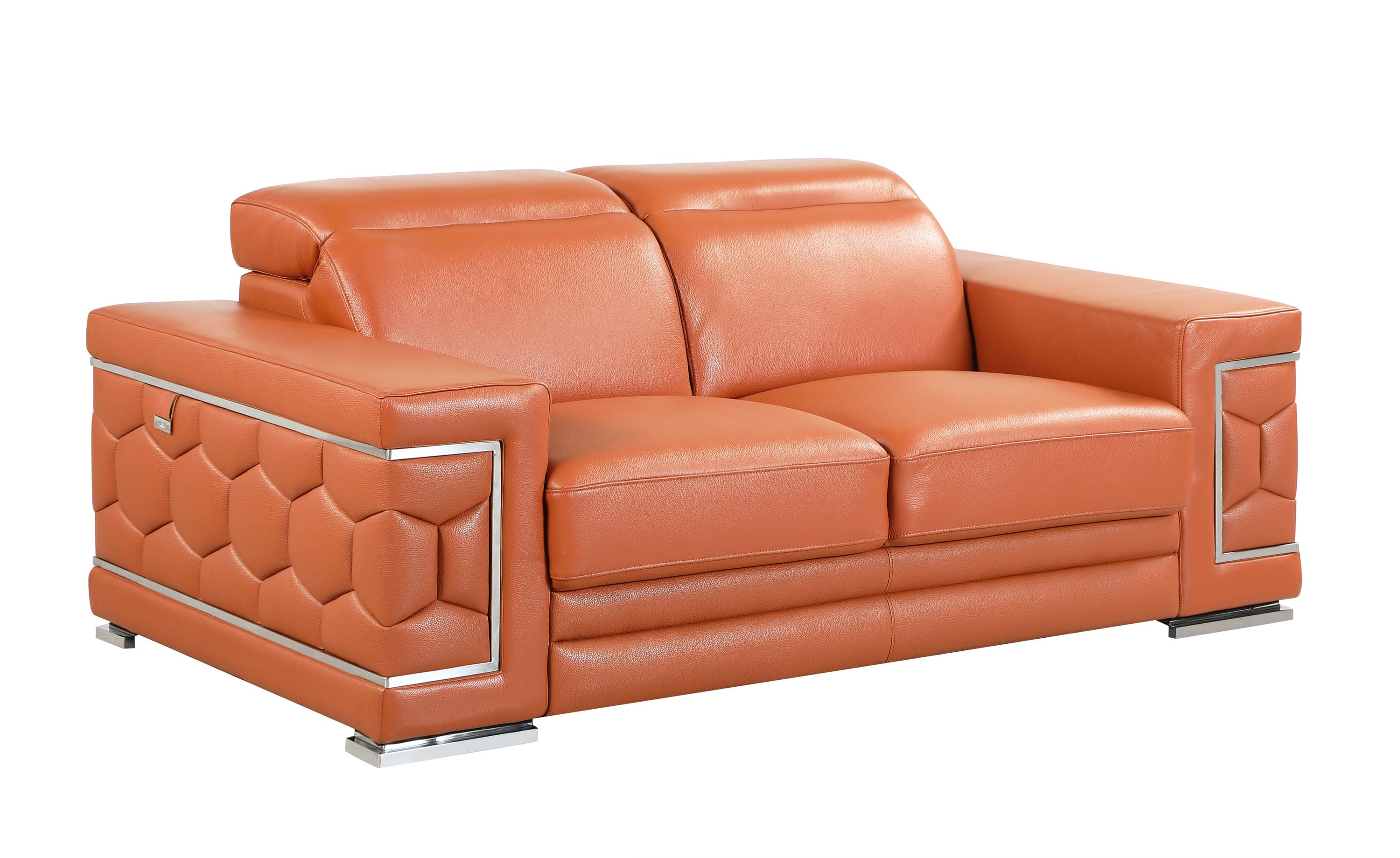 Top Grain Italian Leather Loveseat