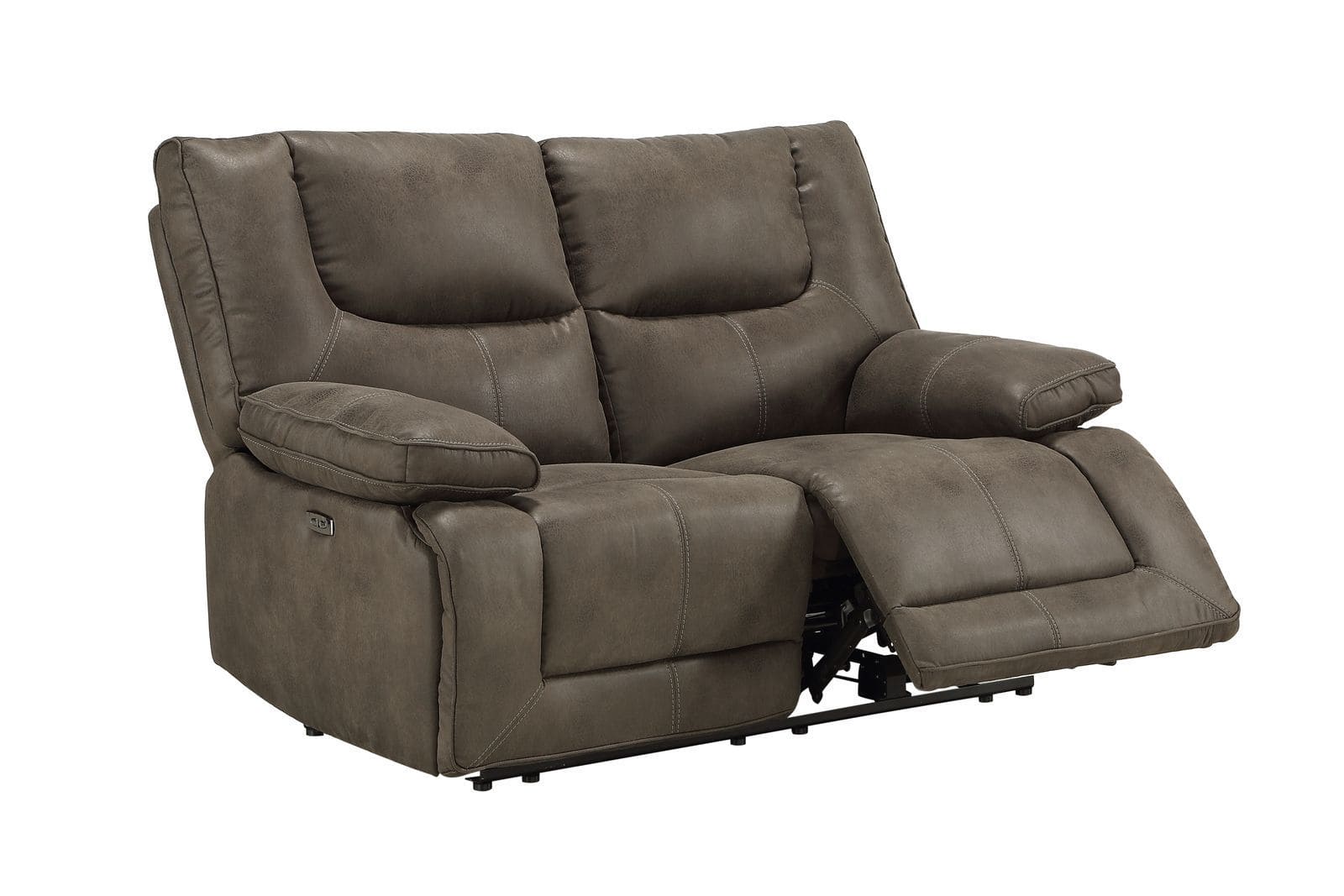 ACME Harumi Loveseat (Power Motion), Gray Leather-Aire 54896