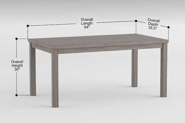 Weathered Gray Finish Rustic Style Dining Table Melamine Top 1pc Transitional Framing Wooden Furniture