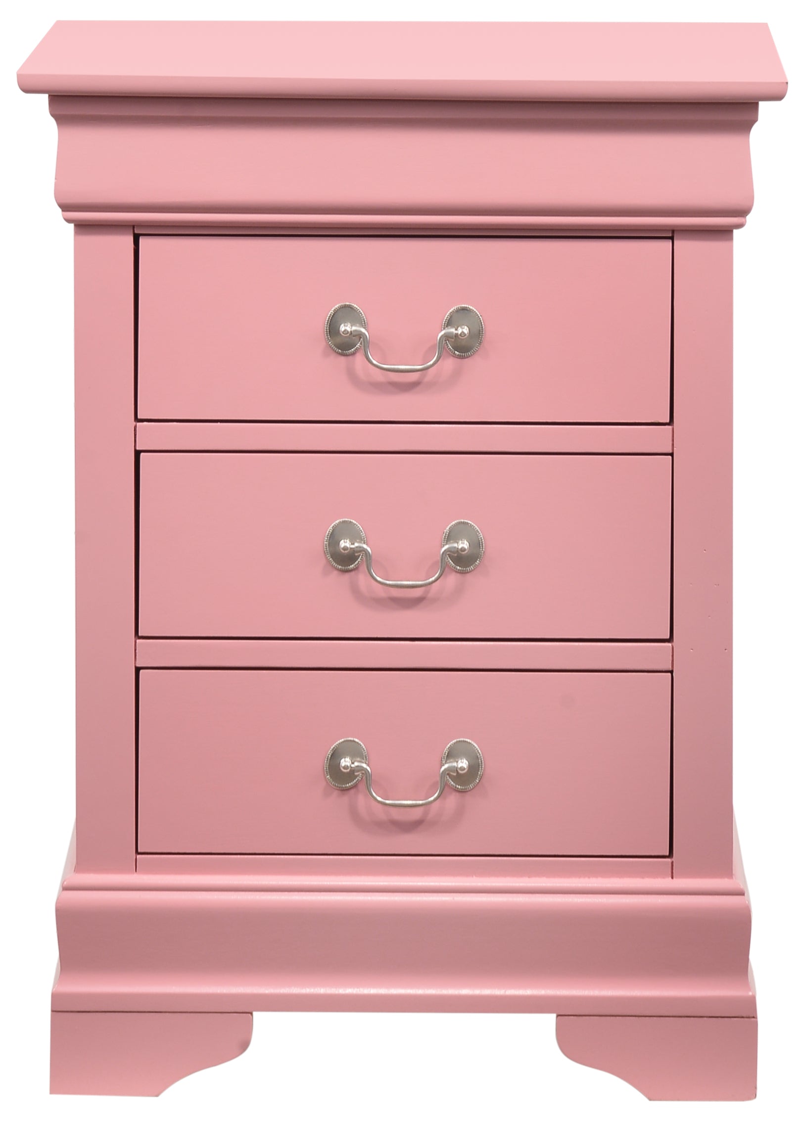 Glory Furniture Louis Phillipe G3104-3N 3 Drawer Nightstand , Pink