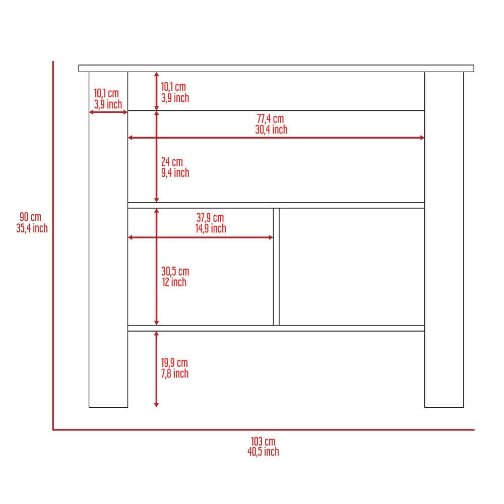 Newton 8-Shelf 1-Drawer 2-piece Kitchen Set, Kitchen Island and Pantry Cabinet White and Light Gray