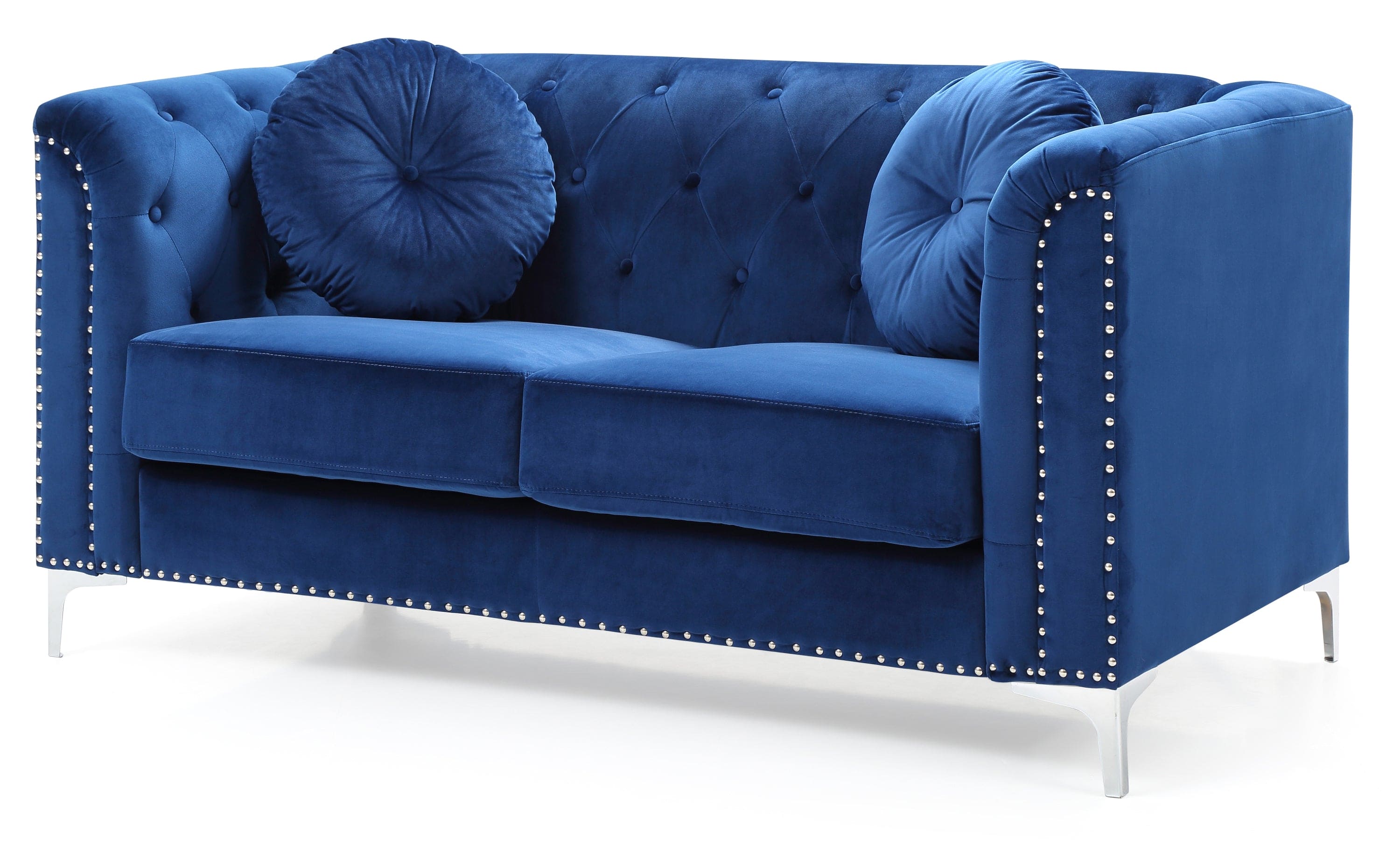 Glory Furniture Pompano G781A-L Loveseat ( 2 Boxes ) , NAVY BLUE