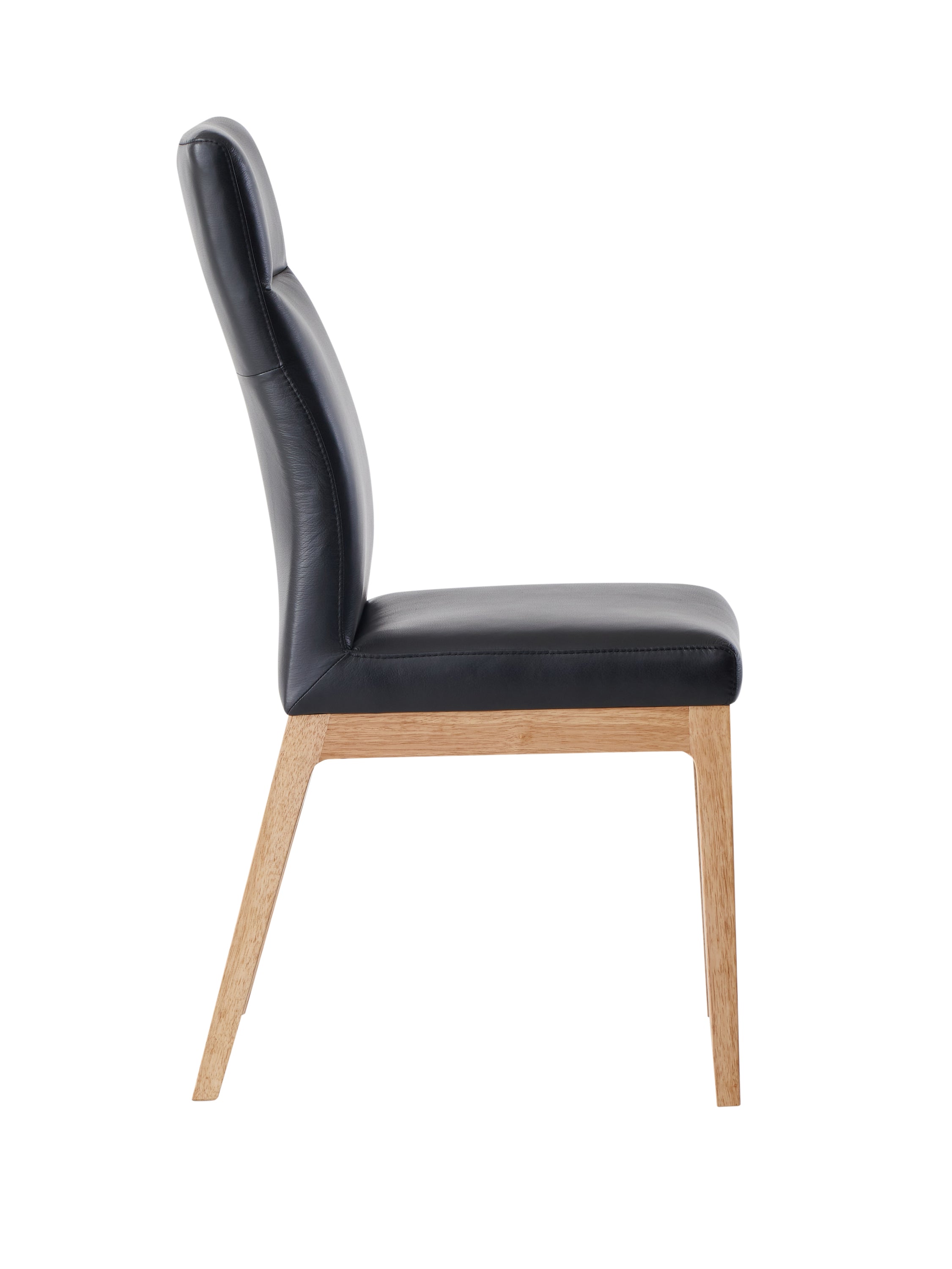 ACME Raquan Side Chair (Set-2), Black Leather & Walnut Finish DN02398