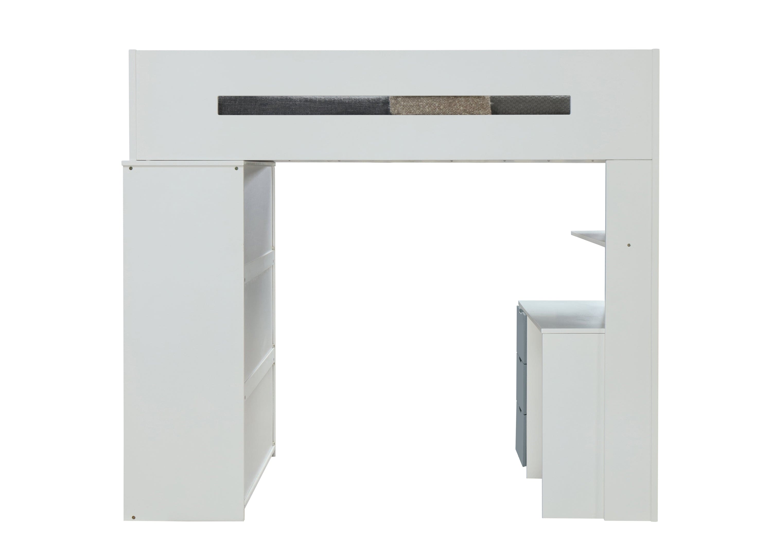 ACME Nerice Loft Bed in White & Gray 38050