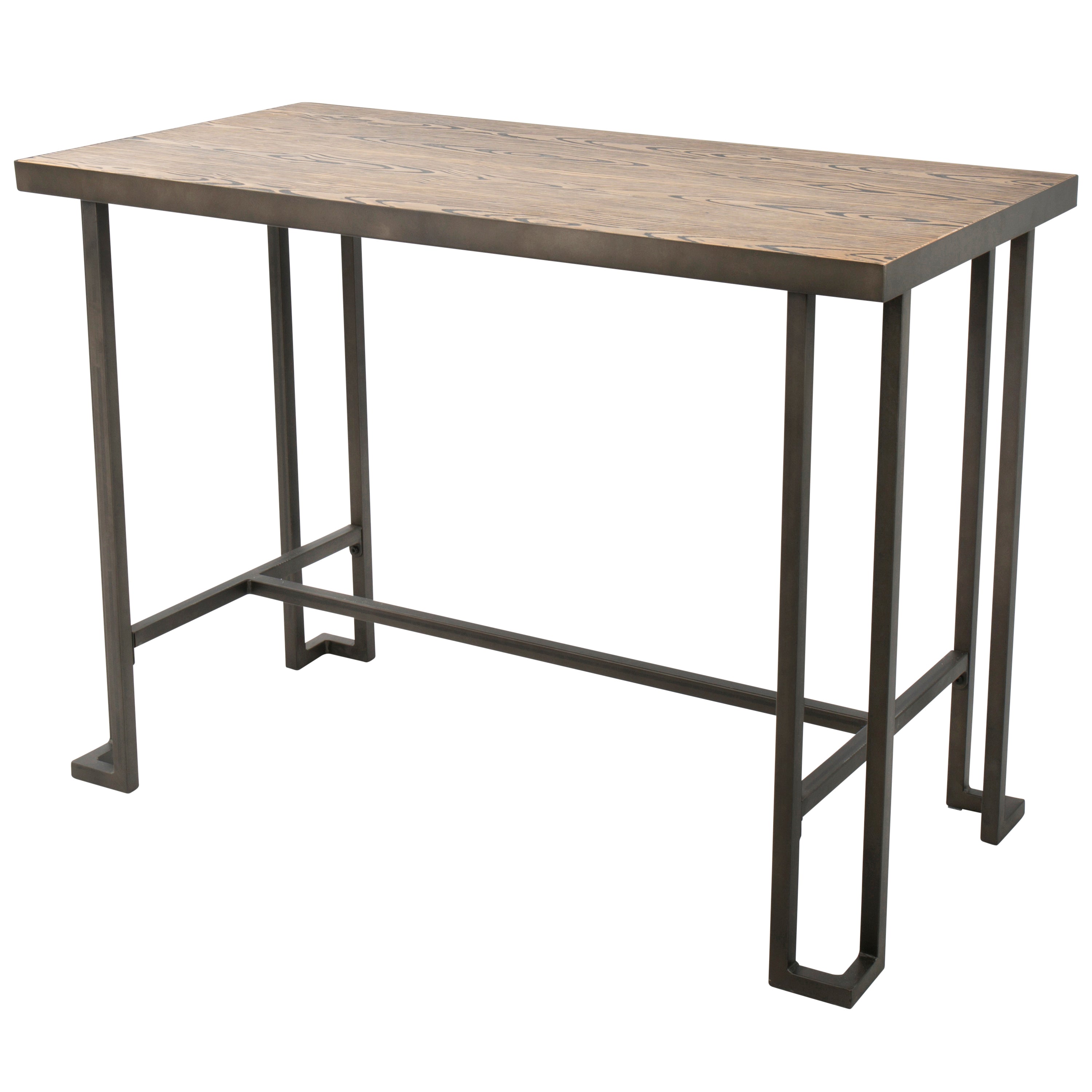 Roman Industrial Counter Table in Antique and Brown by LumiSource