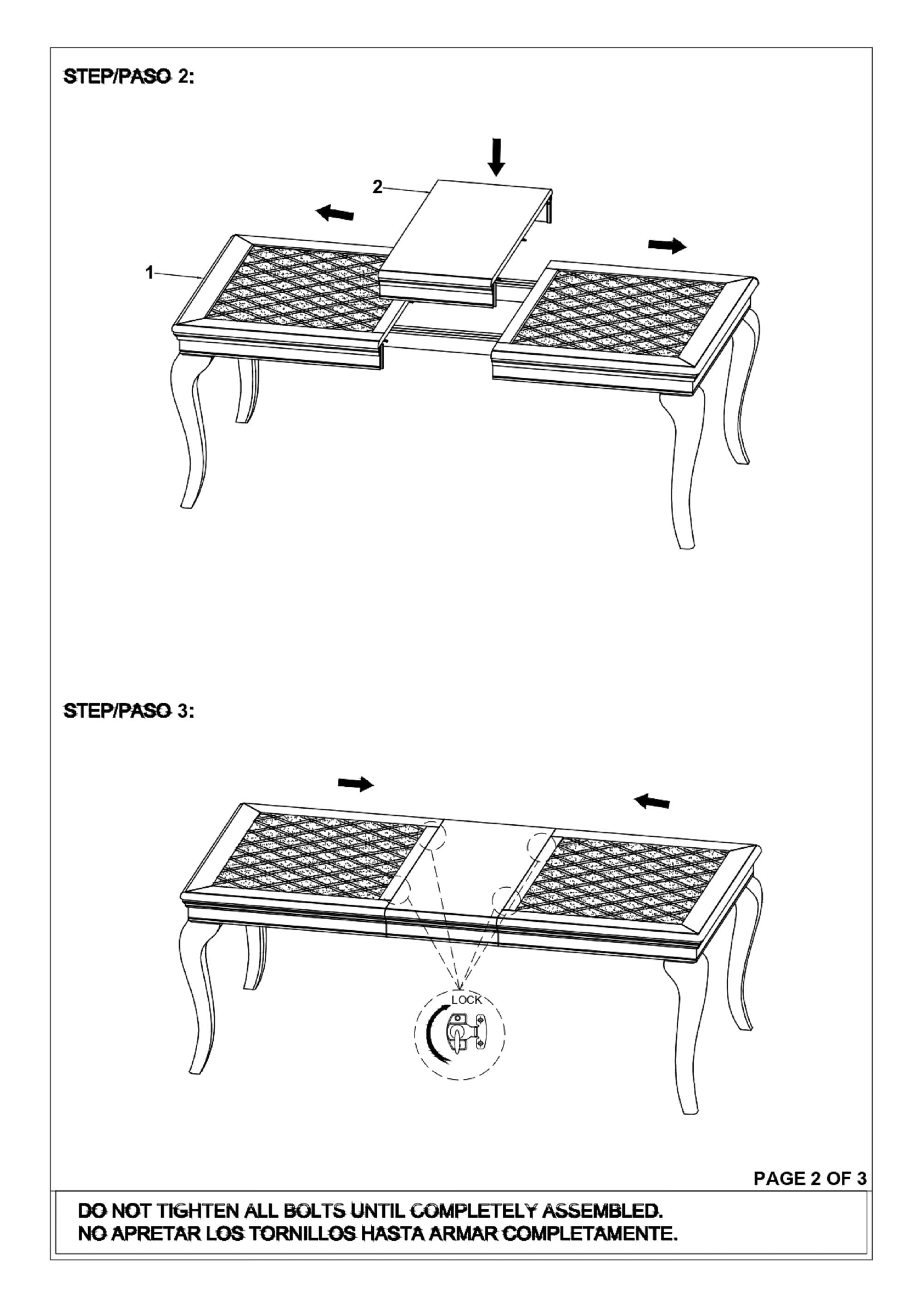 Modern Formal 1pc Dining Rectangular Table with 18-Inch Table Leaf Glass Champagne Finish Dining Room Wooden Furniture