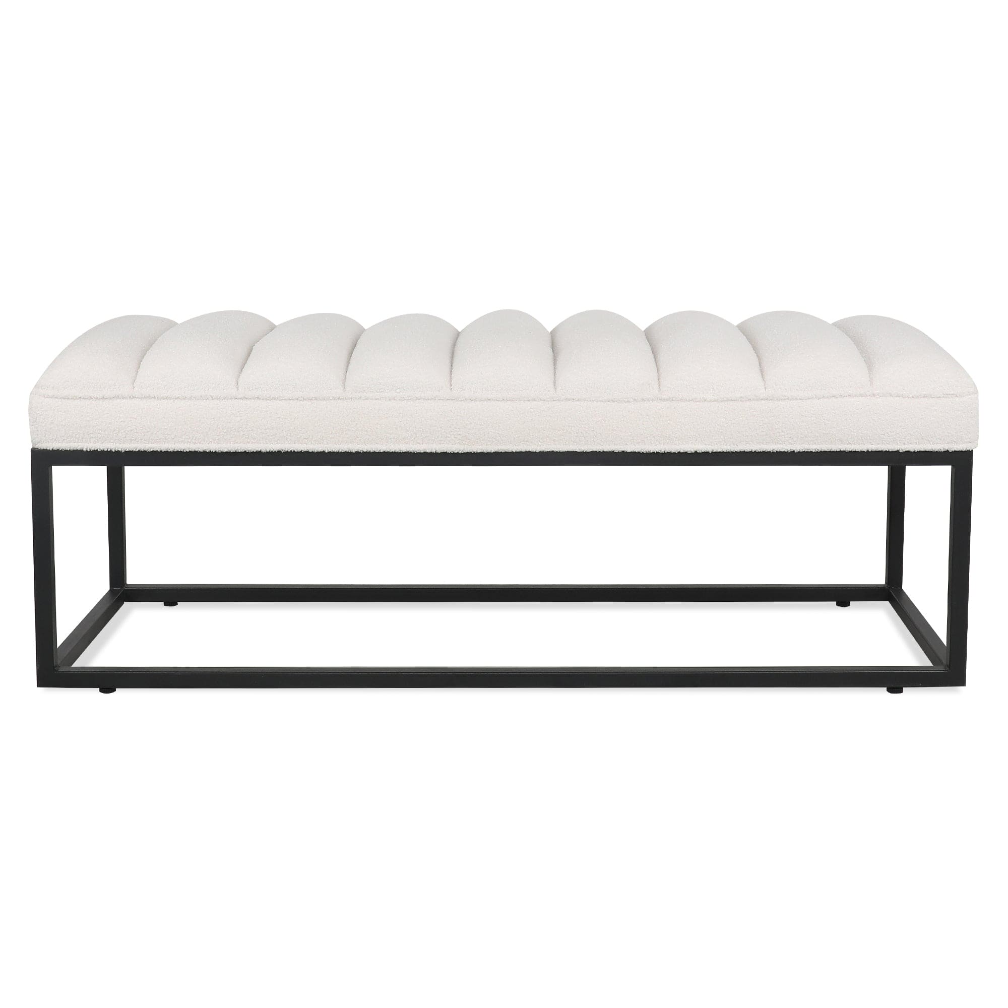 Metal Base Upholstered Bench for Bedroom for Entryway