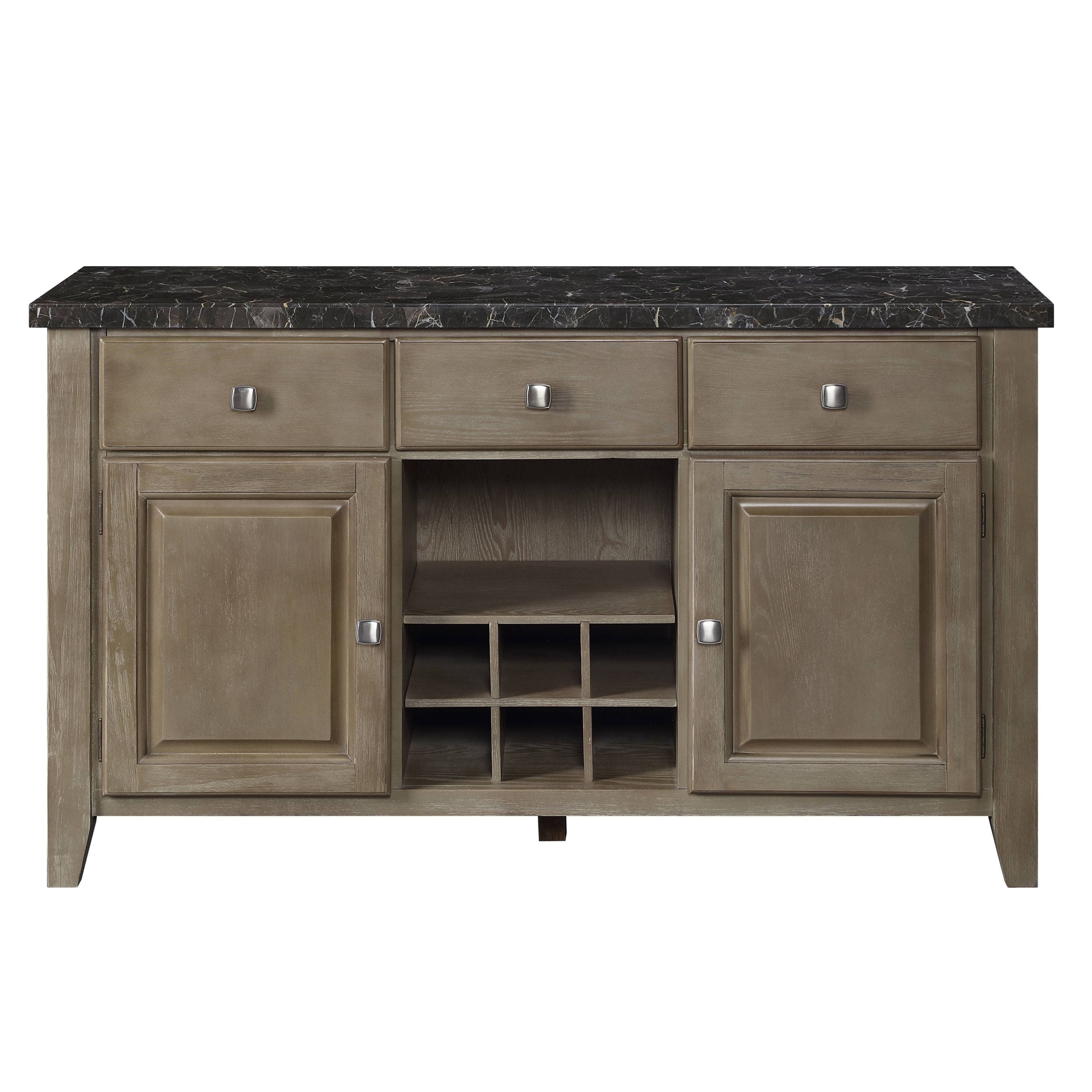 ACME Charnell Server in Marble & Oak Finish DN00555