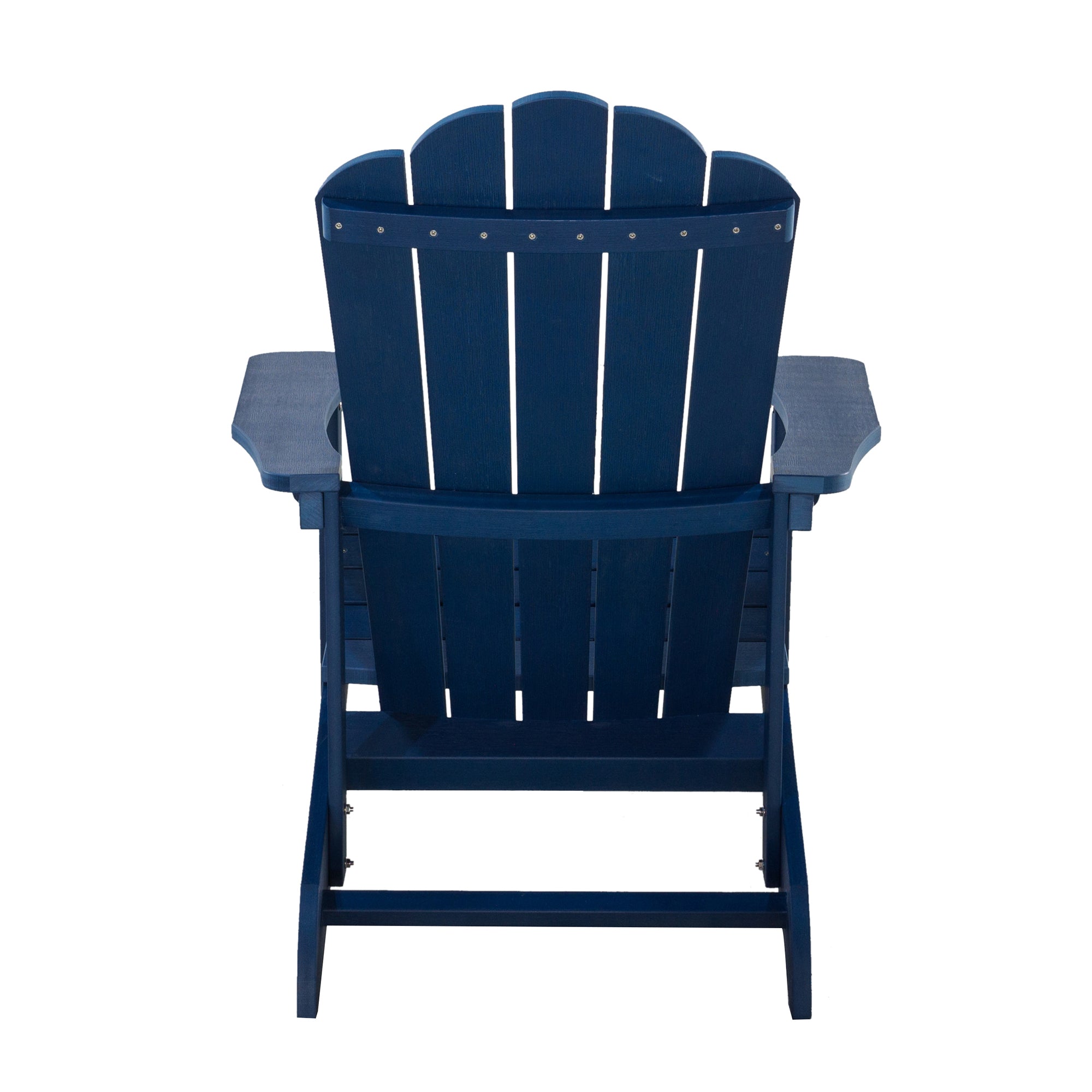 Key West Outdoor Plastic Wood Adirondack Chair, Patio Chair for Deck, Backyards, Lawns, Poolside, and Beaches, Weather Resistant, Blue