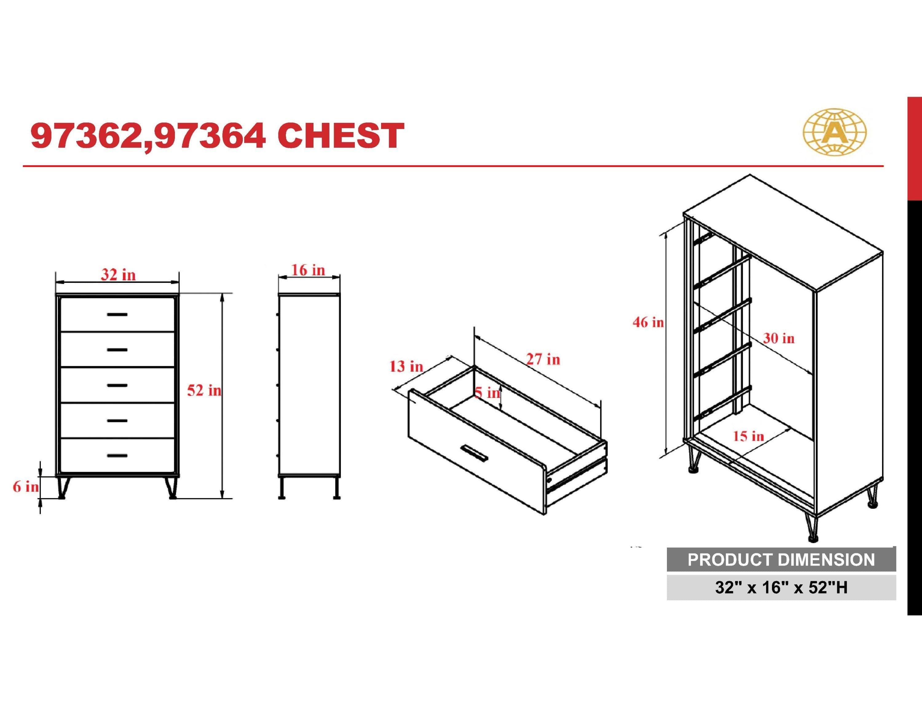 ACME Deoss Chest in White 97364