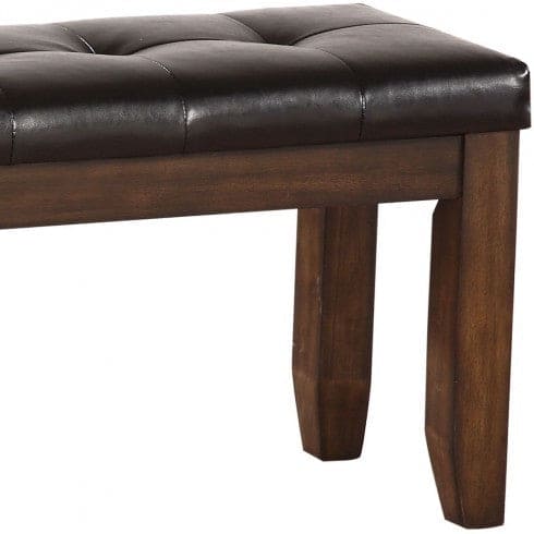 ACME Urbana Bench in Black PU & Espresso 74625