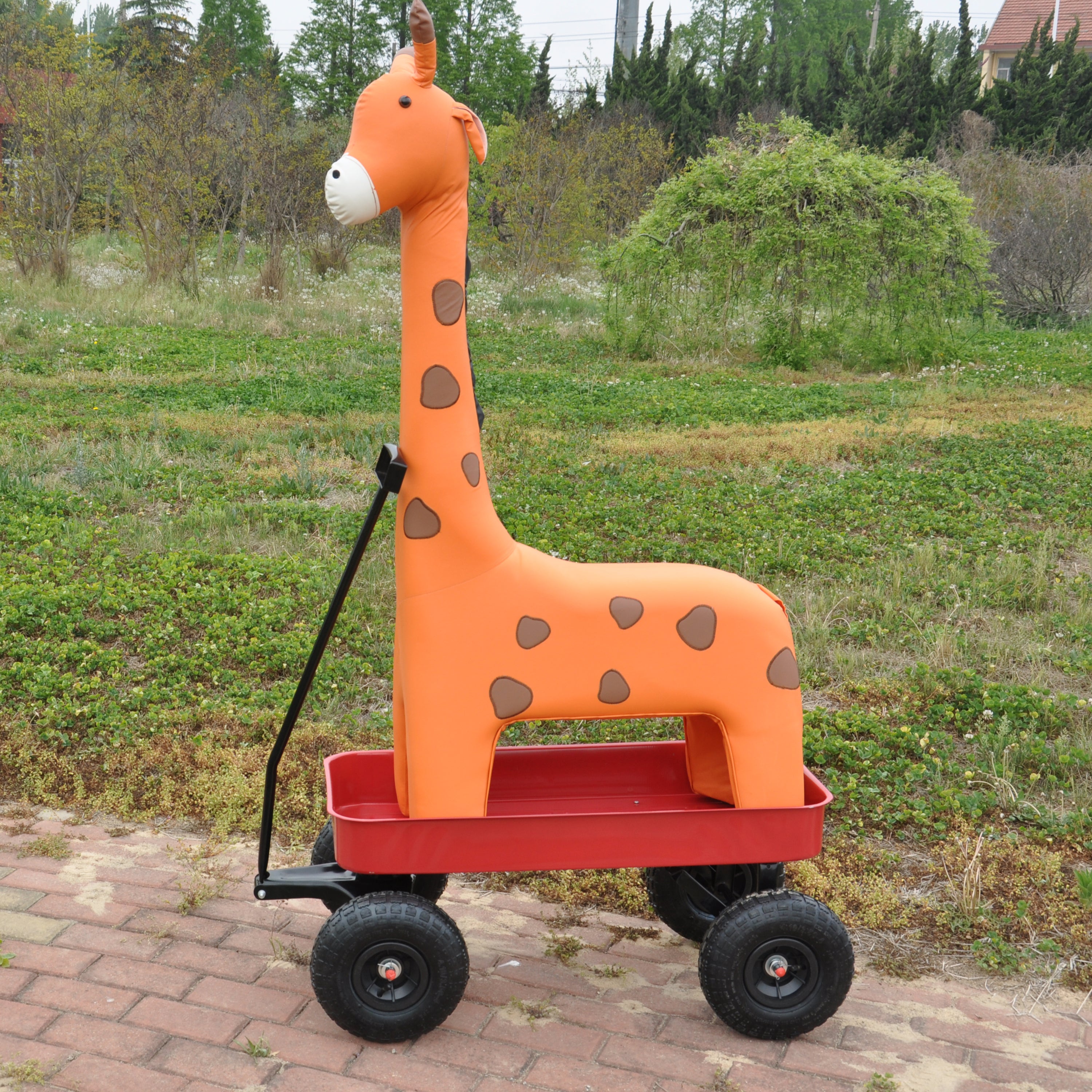 Outdoor Wagon All Terrain Pulling  Air Tires Children Kid Garden