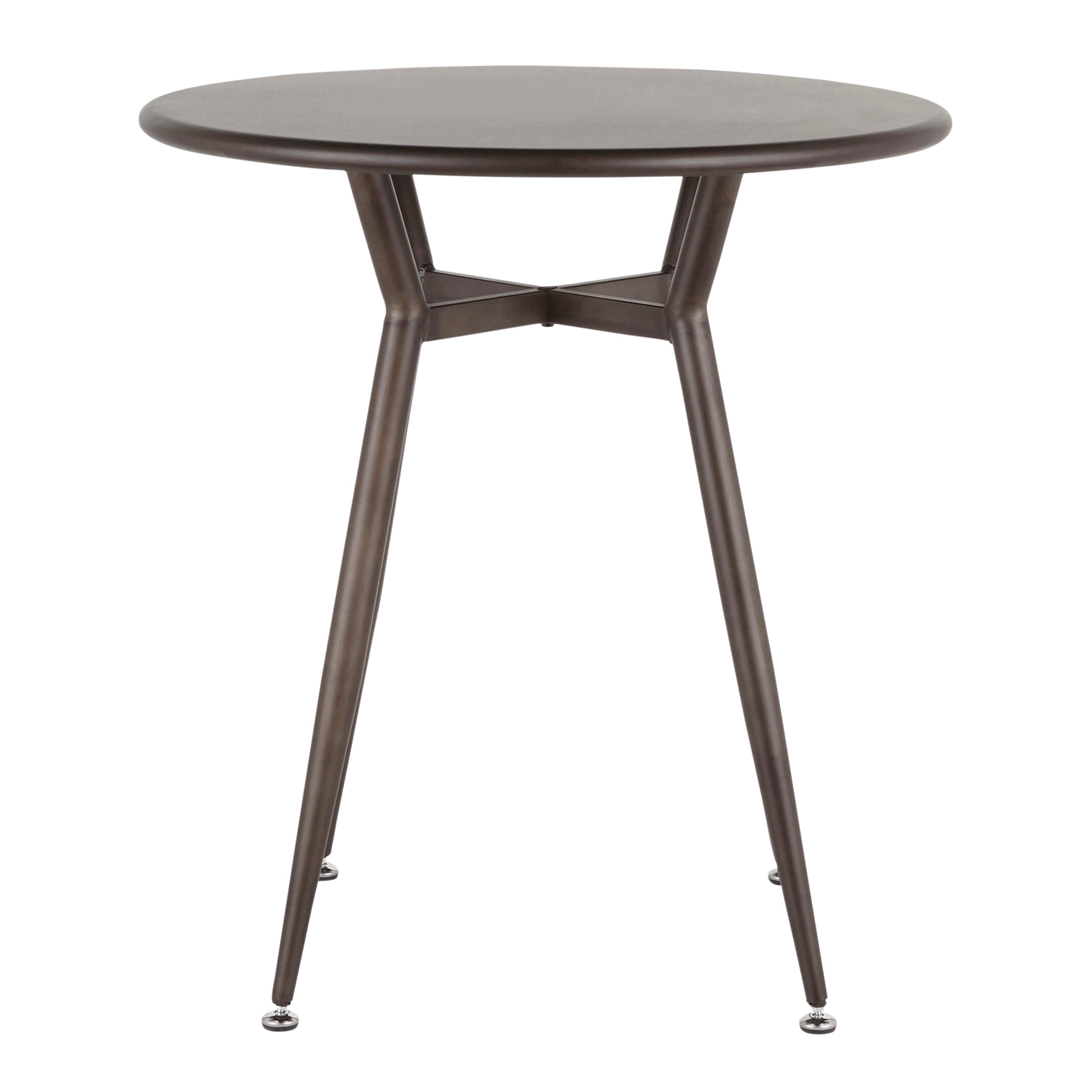 Clara Industrial Round Dinette Table in Antique Metal by LumiSource