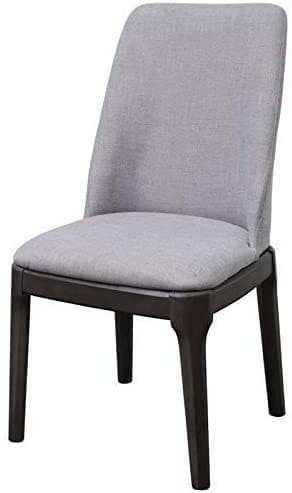 ACME Madan Side Chair (Set-2) in Light Gray Linen & Gray Oak 73172