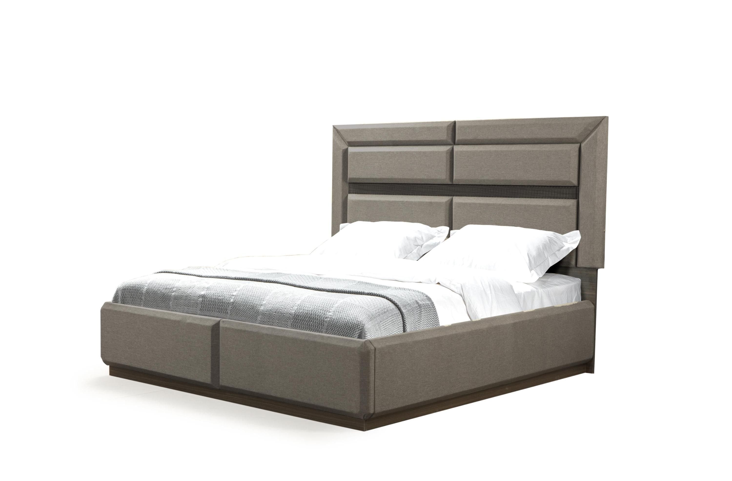 Dunhill Modern Style King Bed Made with Wood in Brown