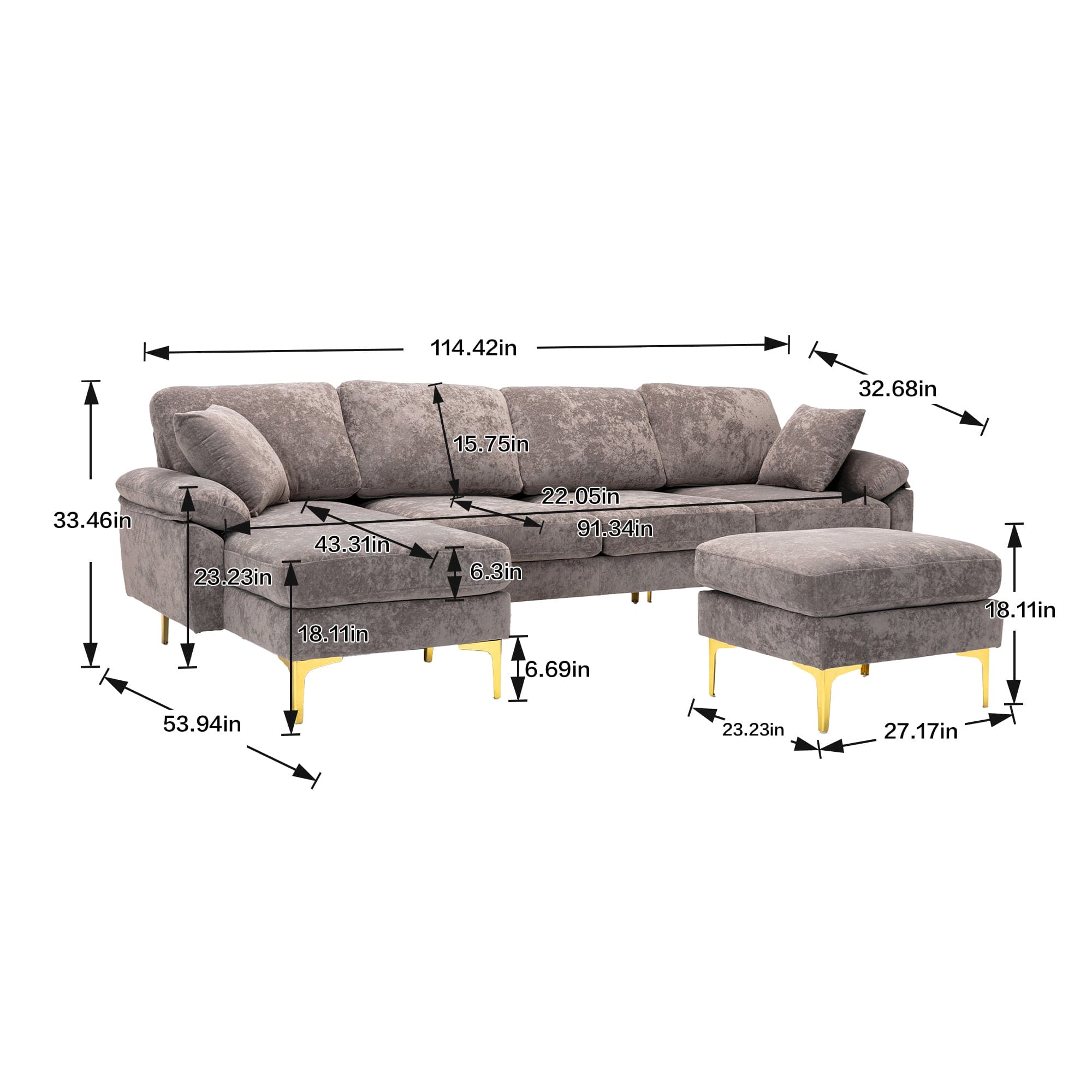 COOLMORE Accent sofa /Living room sofa sectional  sofa