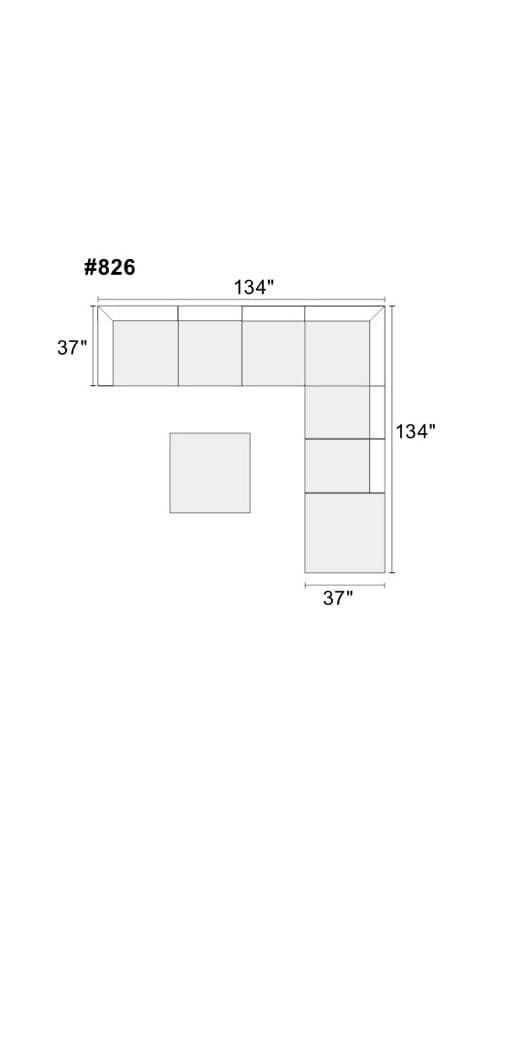 Living Room Furniture Grey Chenille Modular Sectional 8pc Set Large Corner L-Sectional Modern Couch 2x Corner Wedge 4x Armless Chairs and 2x Ottomans Plywood