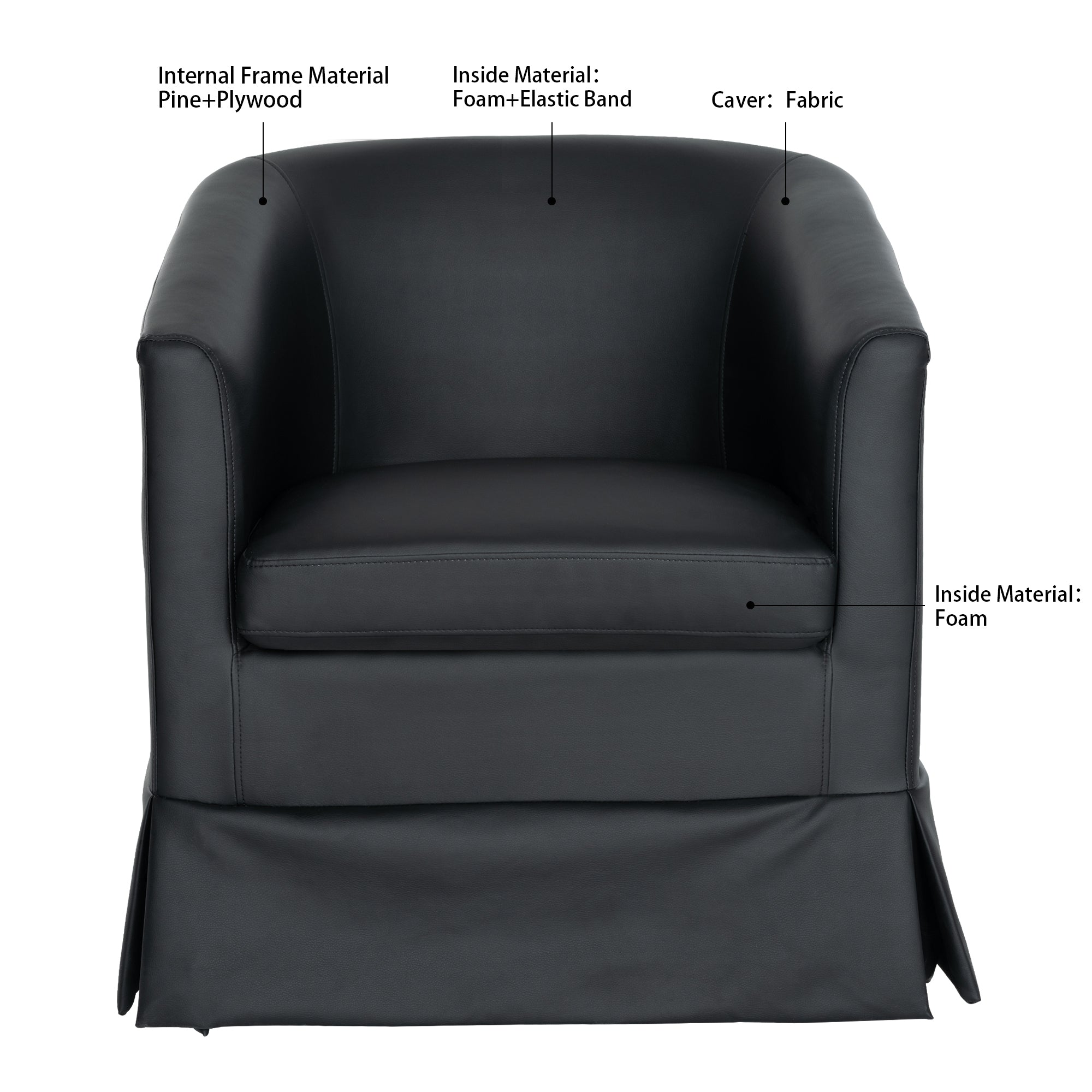 27.36" Wide Swivel Chair