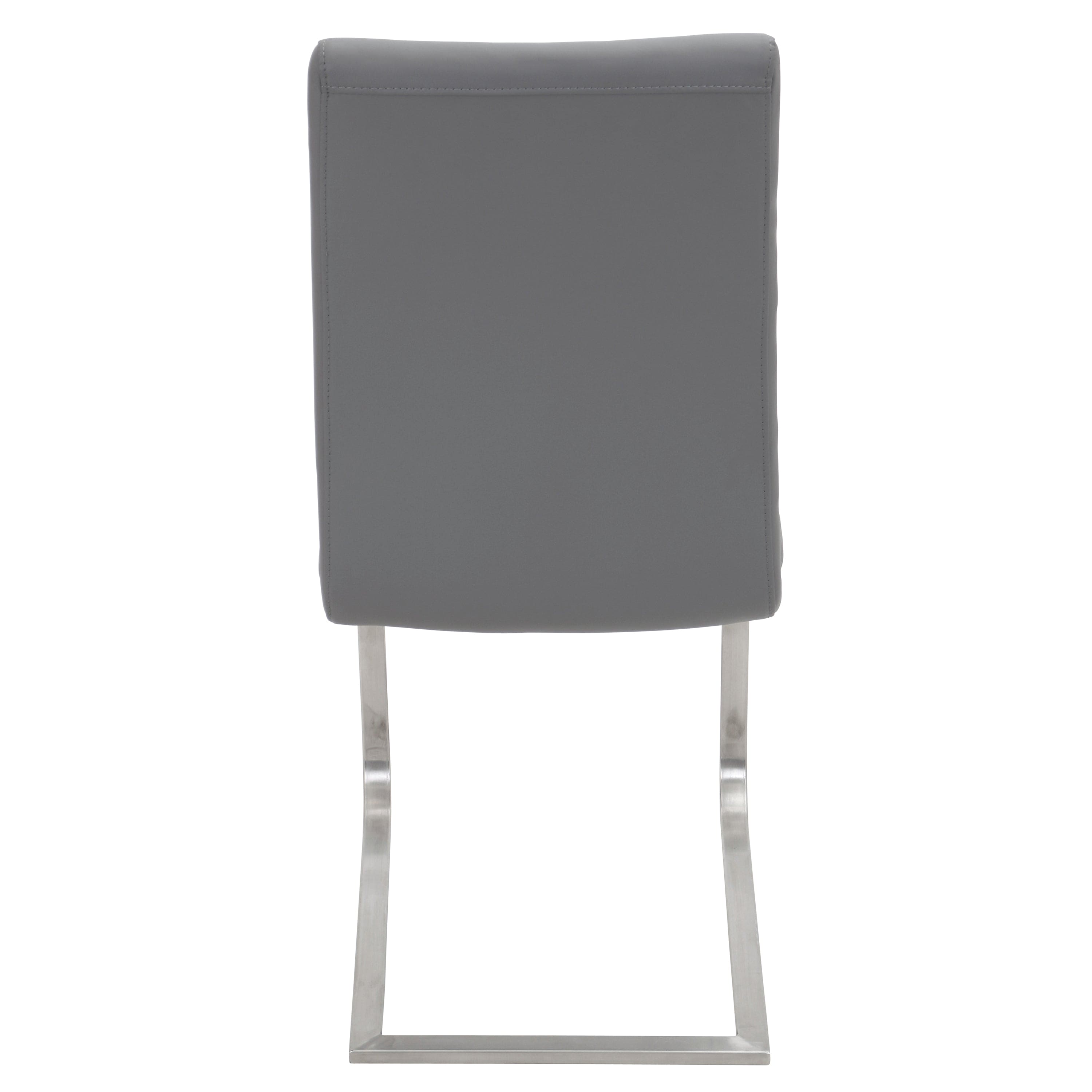 Foster Contemporary Dining Chair in Grey Faux Leather by LumiSource - Set of 2