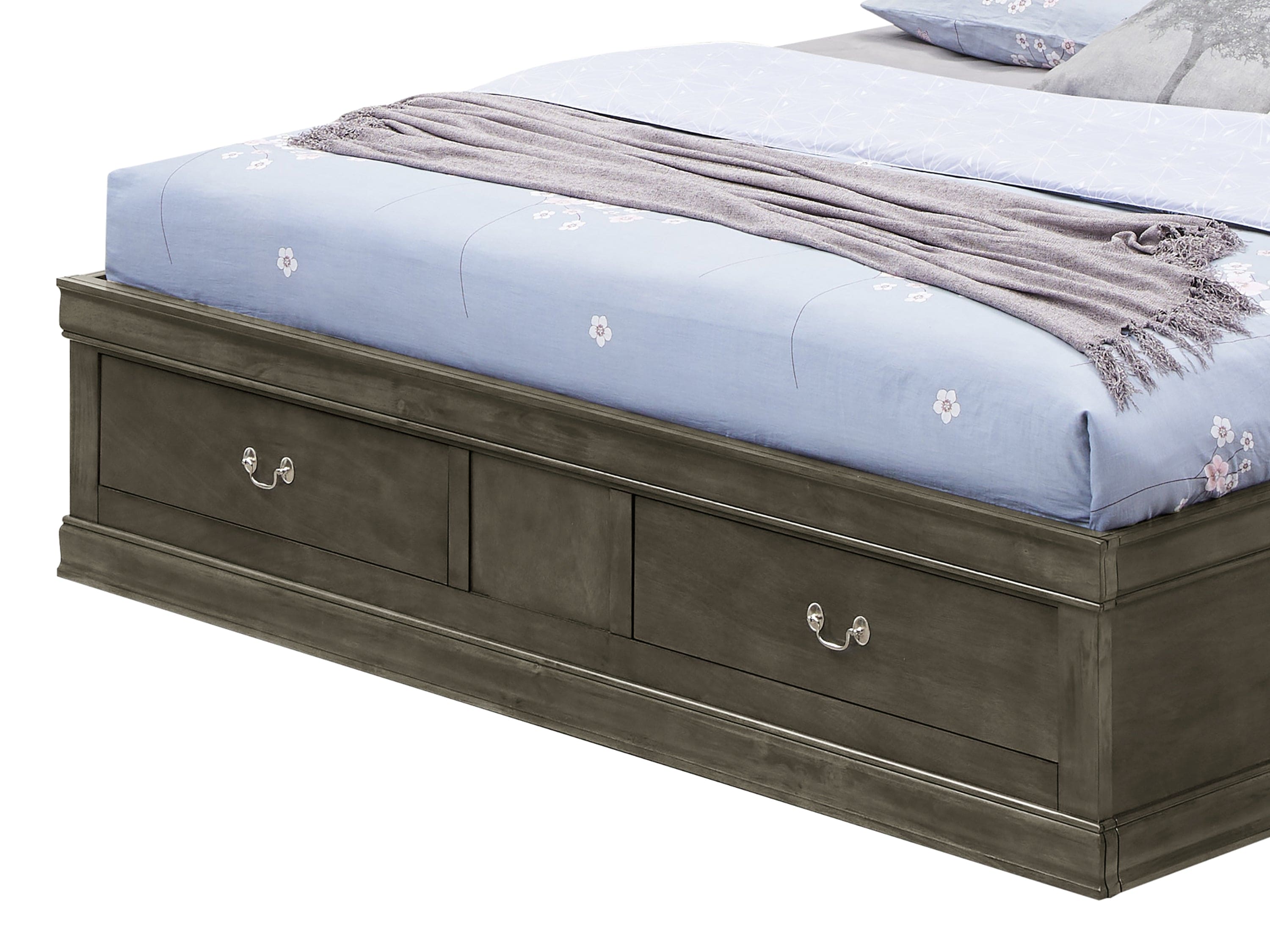 Glory Furniture Louis Phillipe G3105B-KSB King Storage Bed , Gray