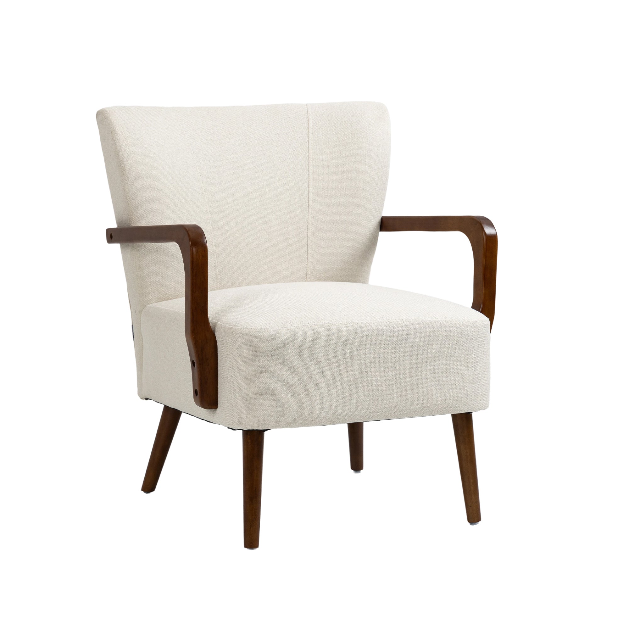 COOLMORE Wood Frame Armchair,  Modern Accent Chair Lounge Chair for Living Room