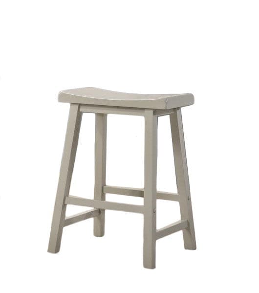 Set of 2 Alonzo Light Gray Backless Ergonomic Counter Height Stool