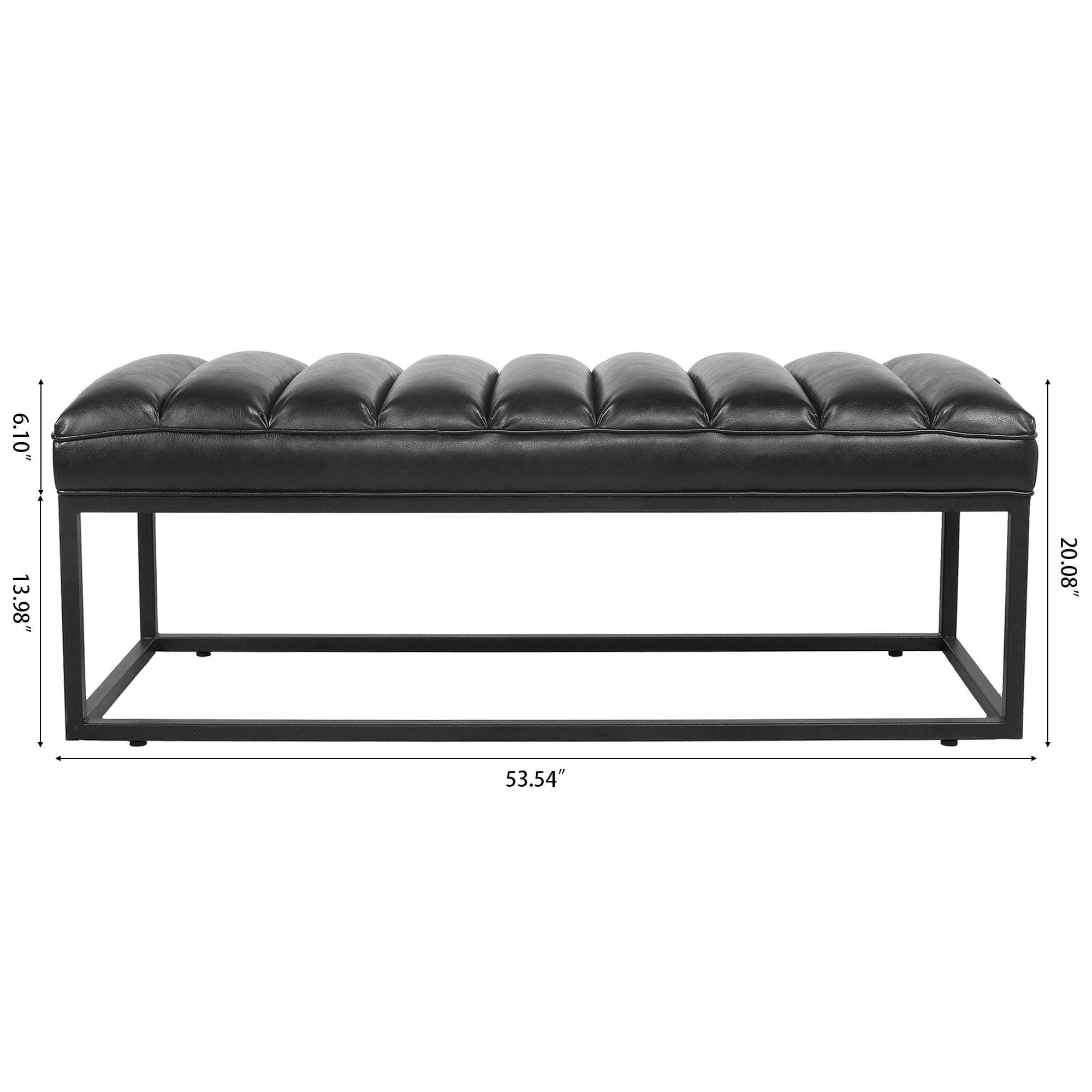 Metal Base Upholstered Bench for Bedroom for Entryway