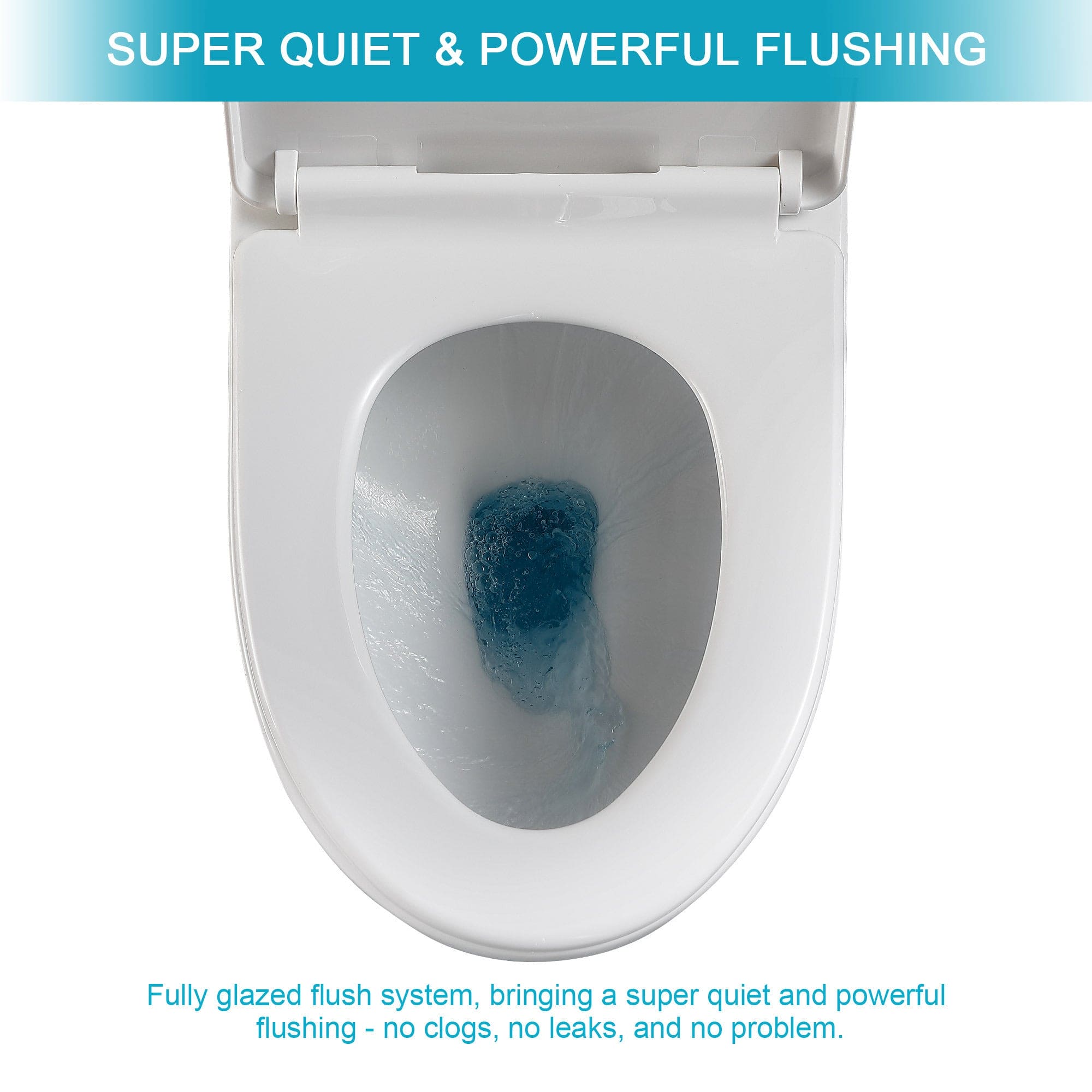 Ceramic One Piece Toilet,Single Flush with Soft Clsoing Seat