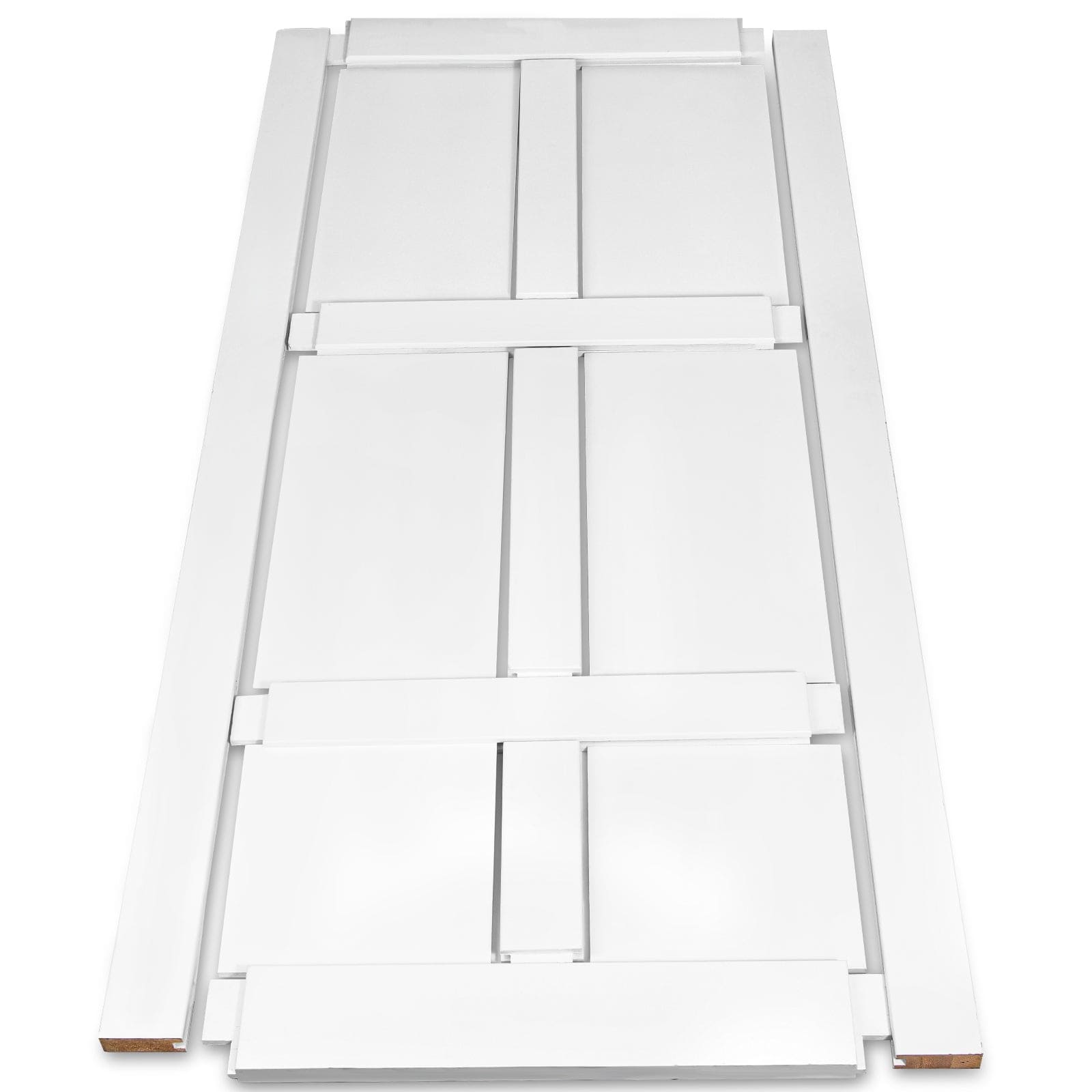 CRAZY ELF 28" x 80" Six Paneled Wood Primed Standard Door Slab, DIY Unfinished Solid Wood Paneled Door, Interior Single Door Slab, Pre-Drilled Ready to Assemble