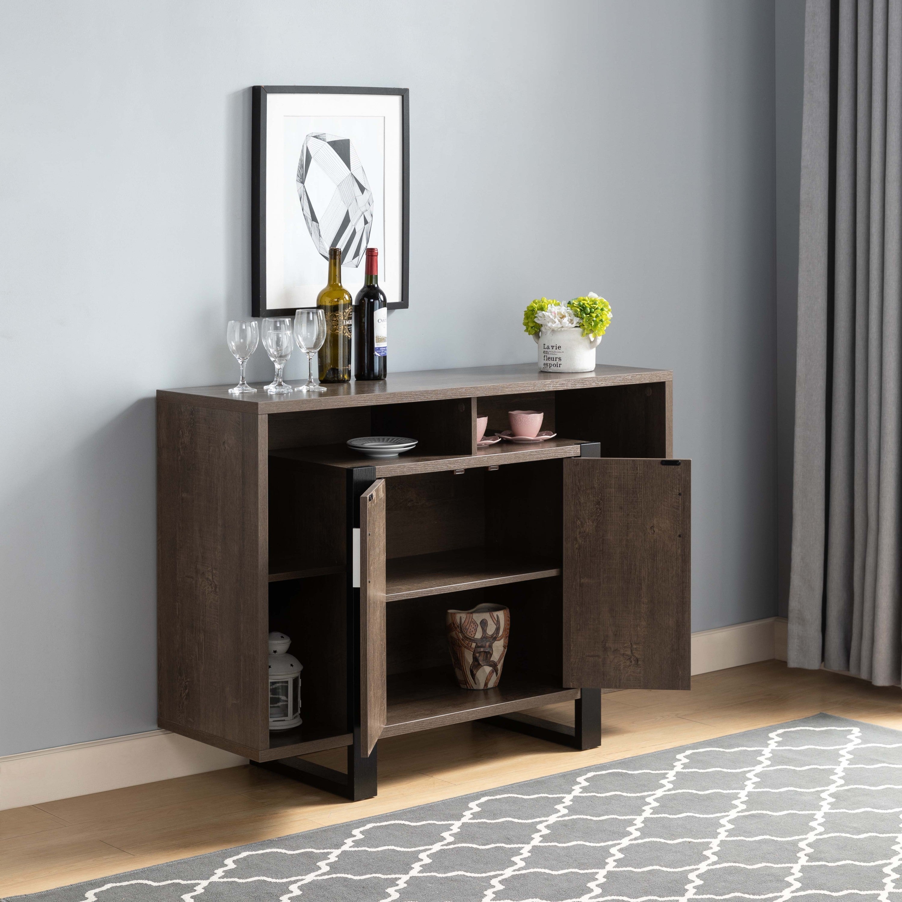 ID USA  212926 Buffet Walnut Oak & Black