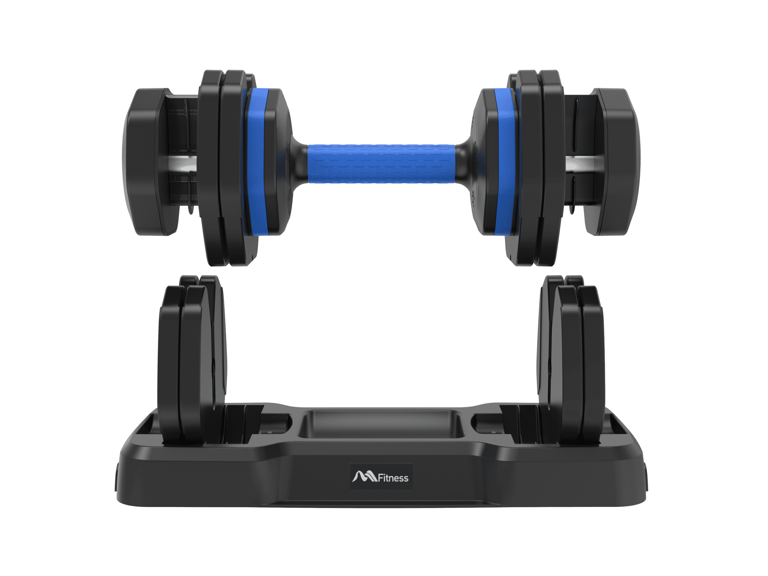 Adjustable Dumbbell - 55lb x2 Dumbbell Set of 2 with Anti-Slip Handle, Fast Adjust Weight by Turning Handle with Tray, Exercise Fitness Dumbbell Suitable for Full Body Workout